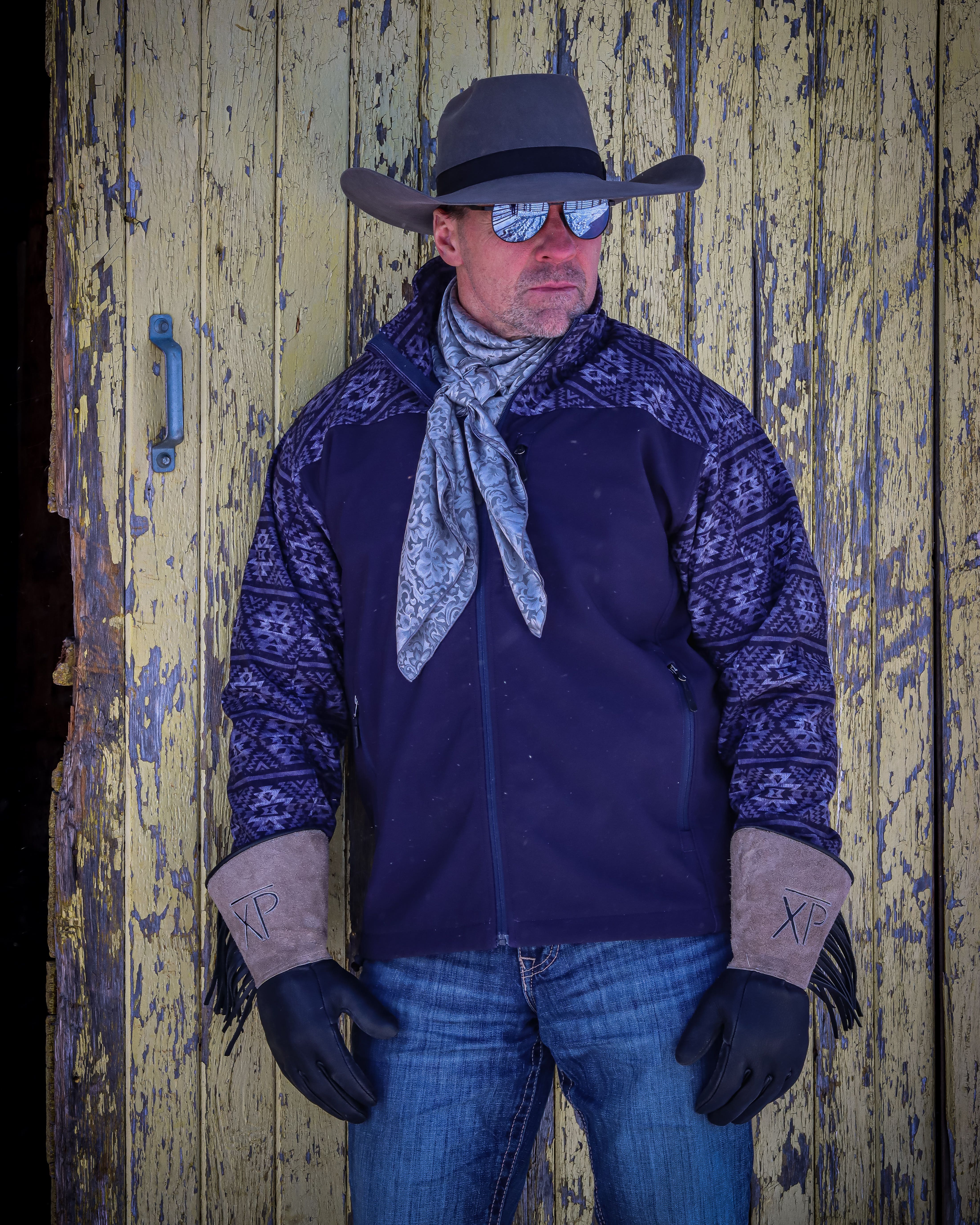 MontanaCo Men's Soft Shell Aztec Sleeve Jacket