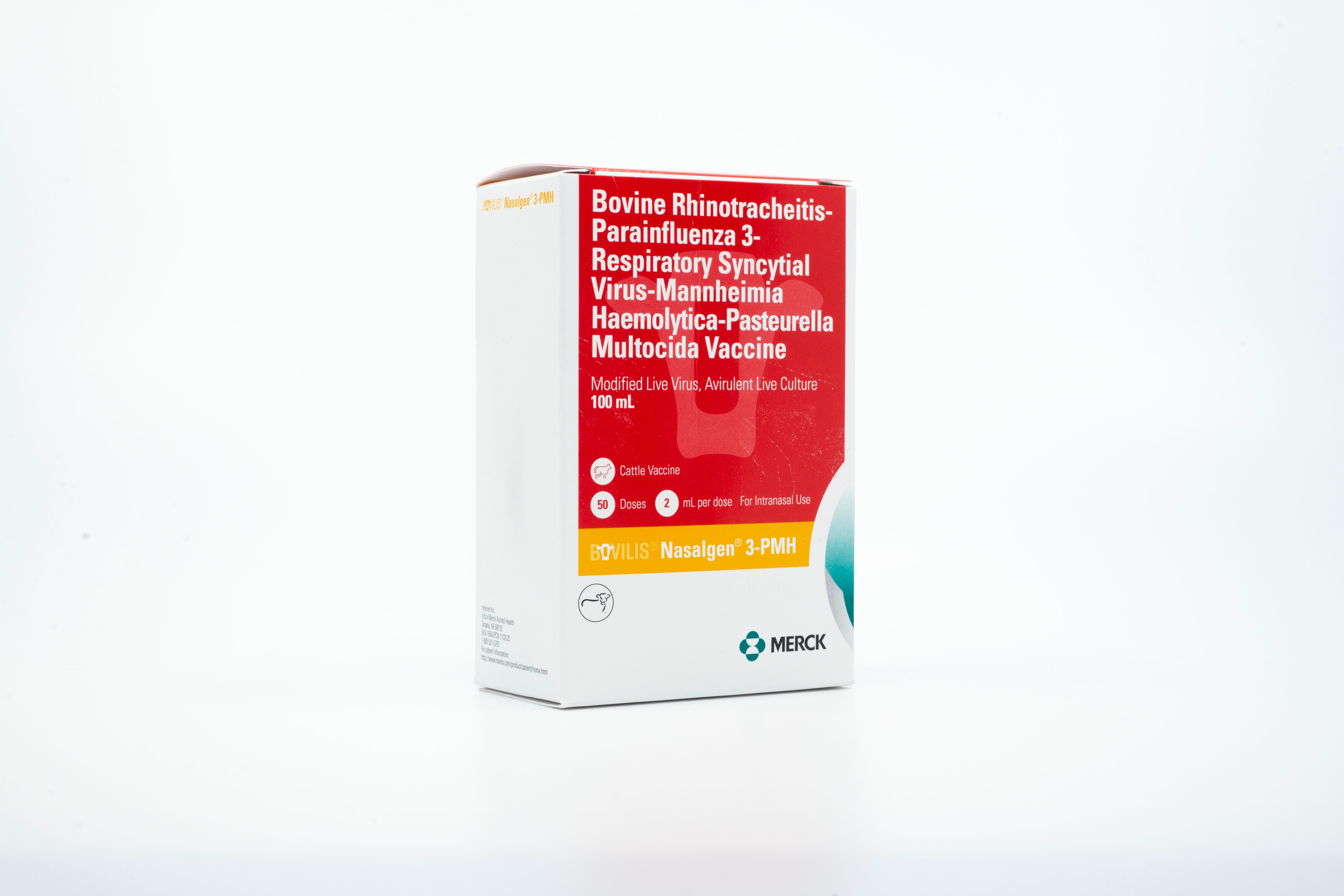 Merck Animal Health BOVILIS Nasalgen 3-PMH Vaccine, 50 dose (100 mL)