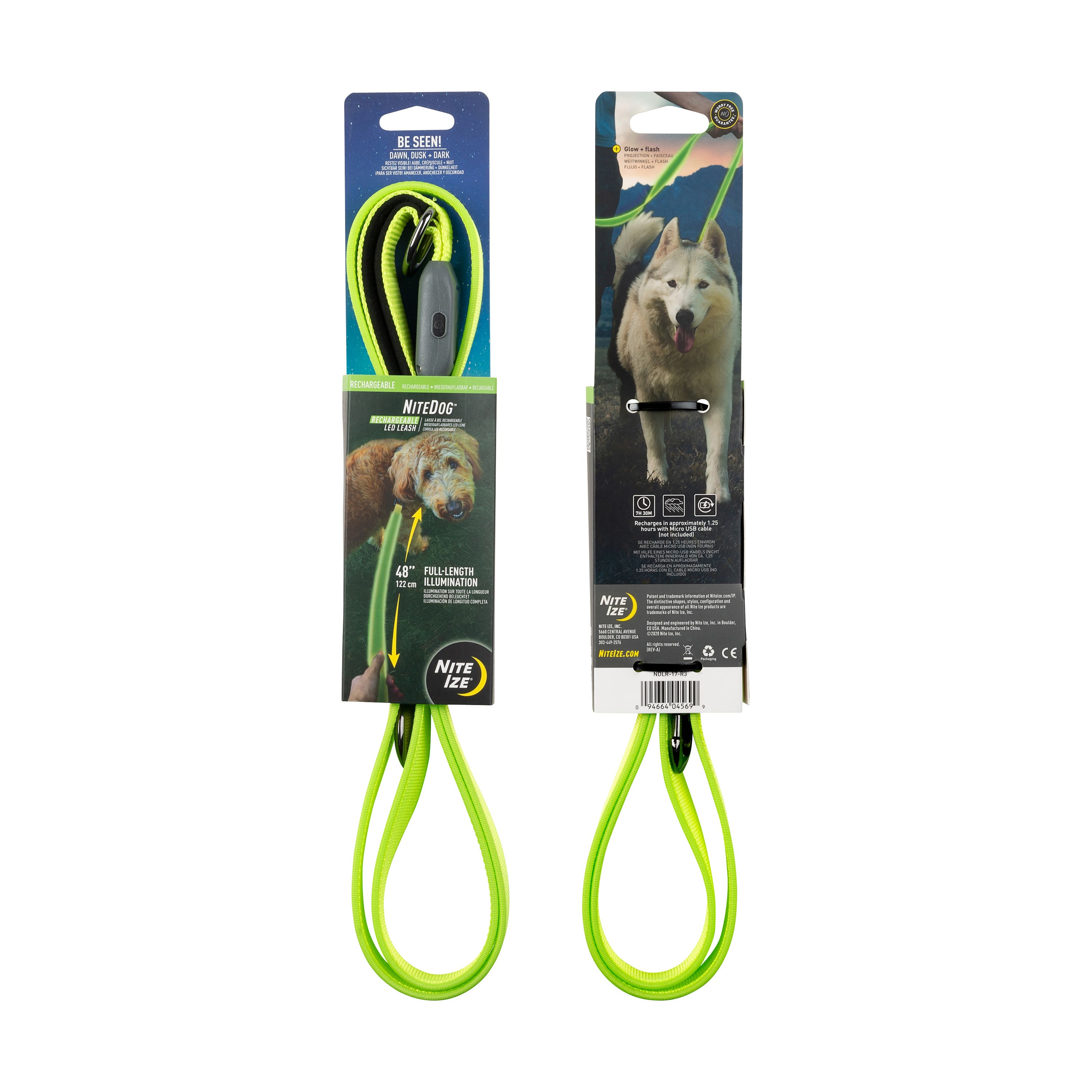 Nite Ize NiteDog Rechargeable LED Leash, Green