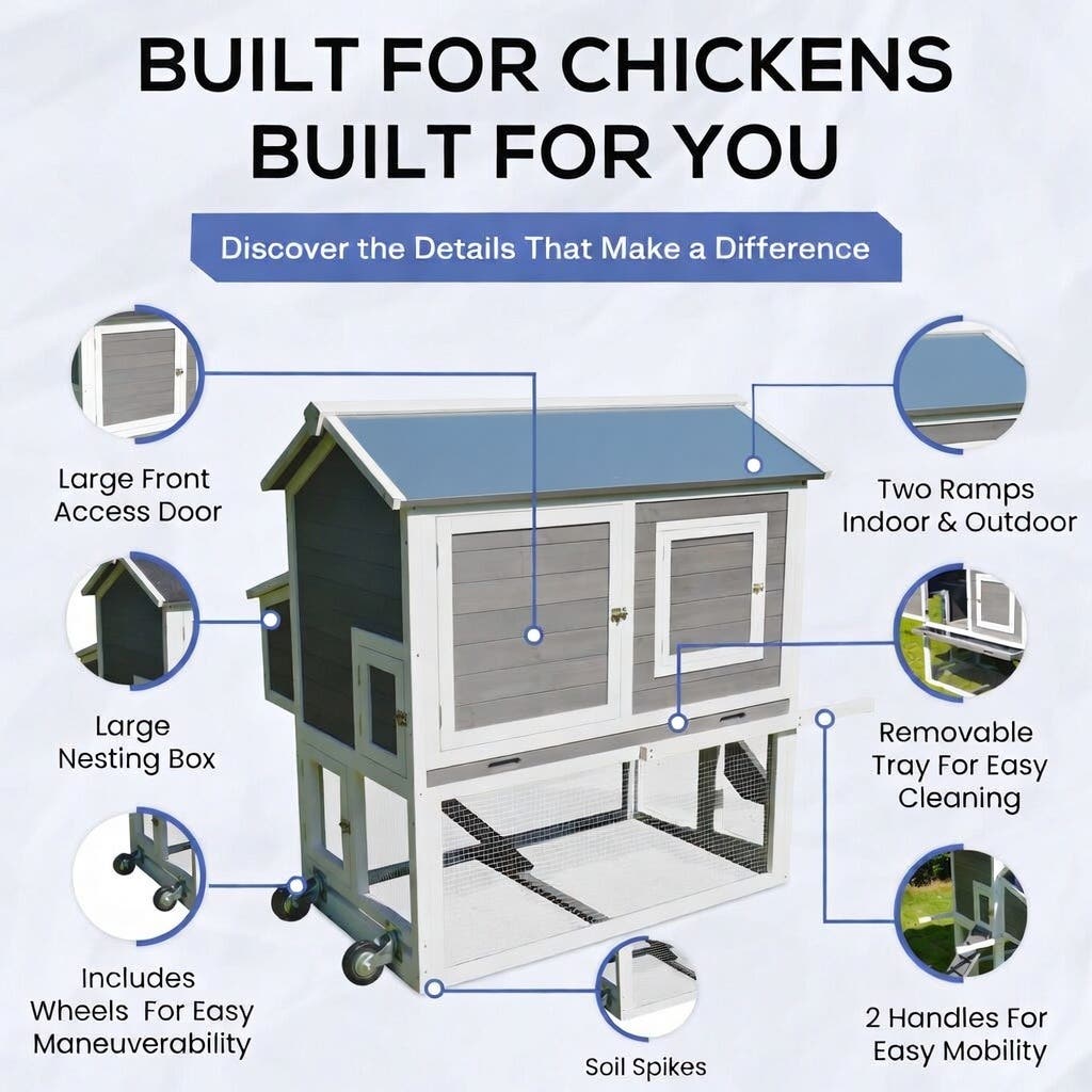 Merry Products IFA Premium Chicken Coop, Bunkie Style, 1 Box