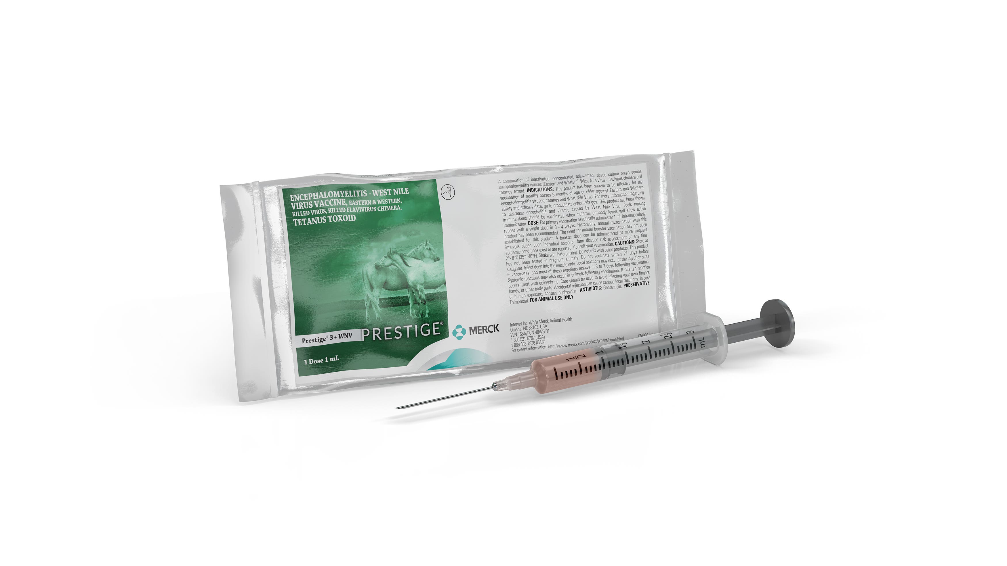 Merck Animal Health Prestige 3 + WNV Vaccine, 1 mL