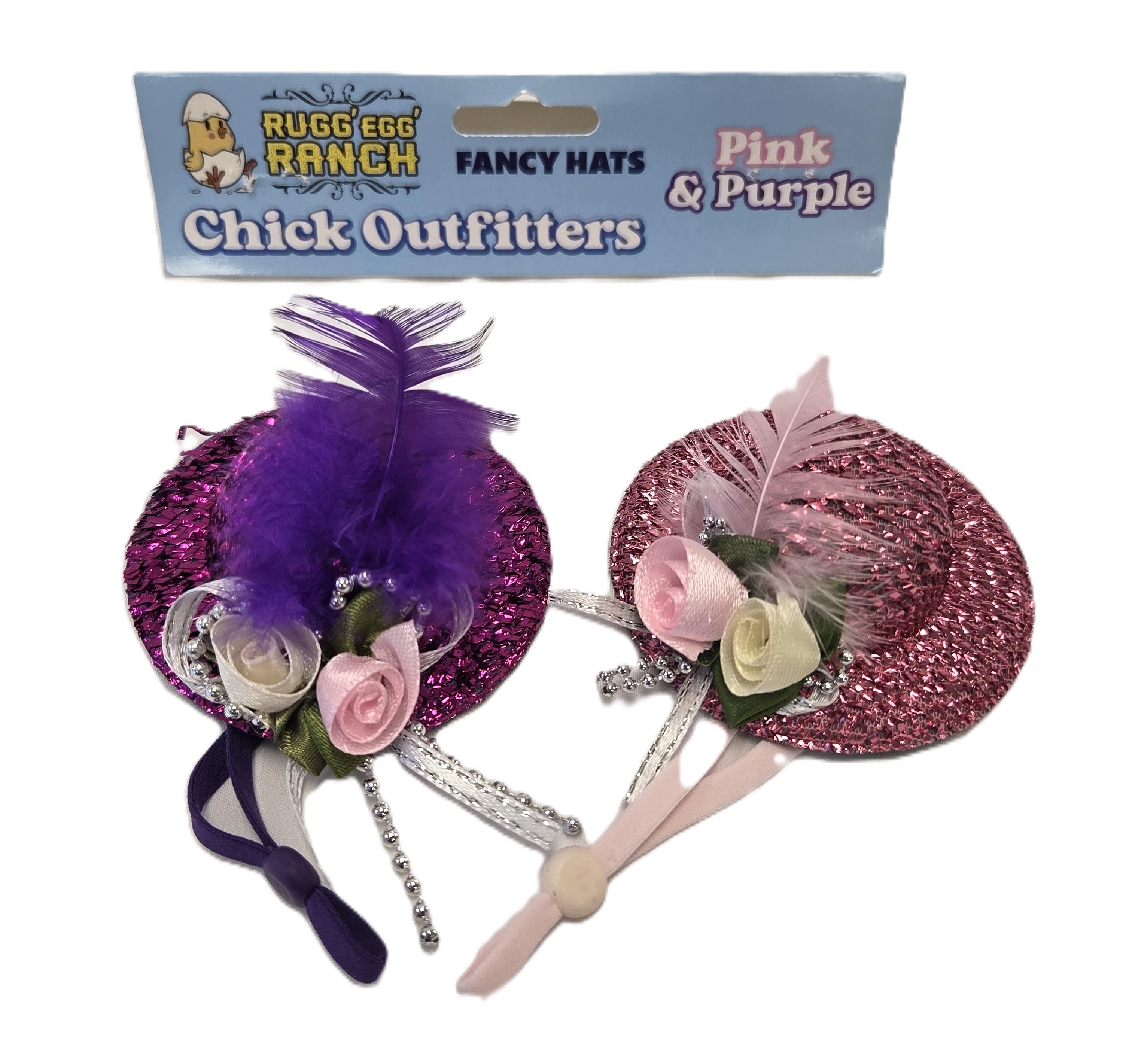 Rugged Ranch Fancy Hat Chicken Costume, Pink & Purple