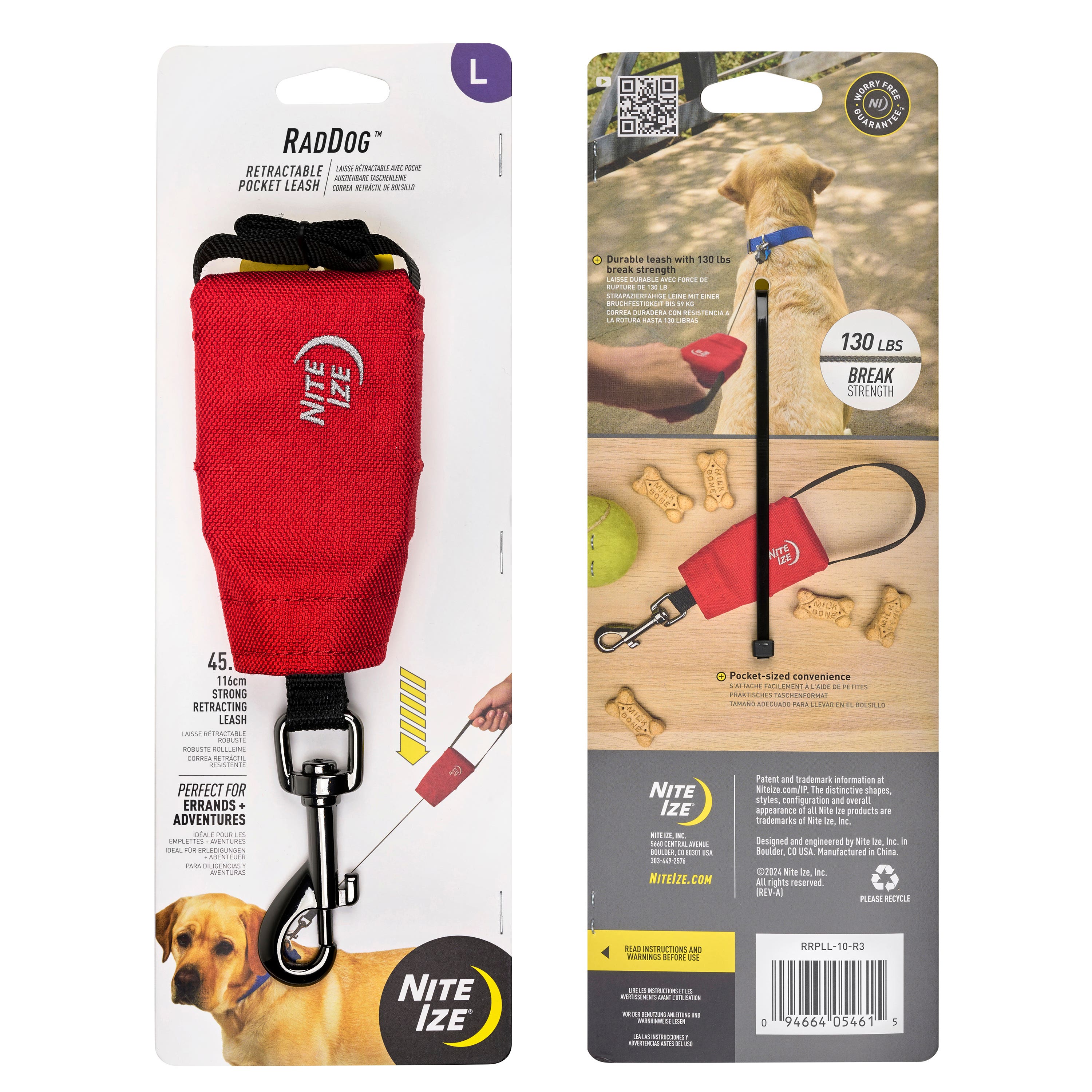 Nite Ize RadDog Retractable Pocket Leash, Large