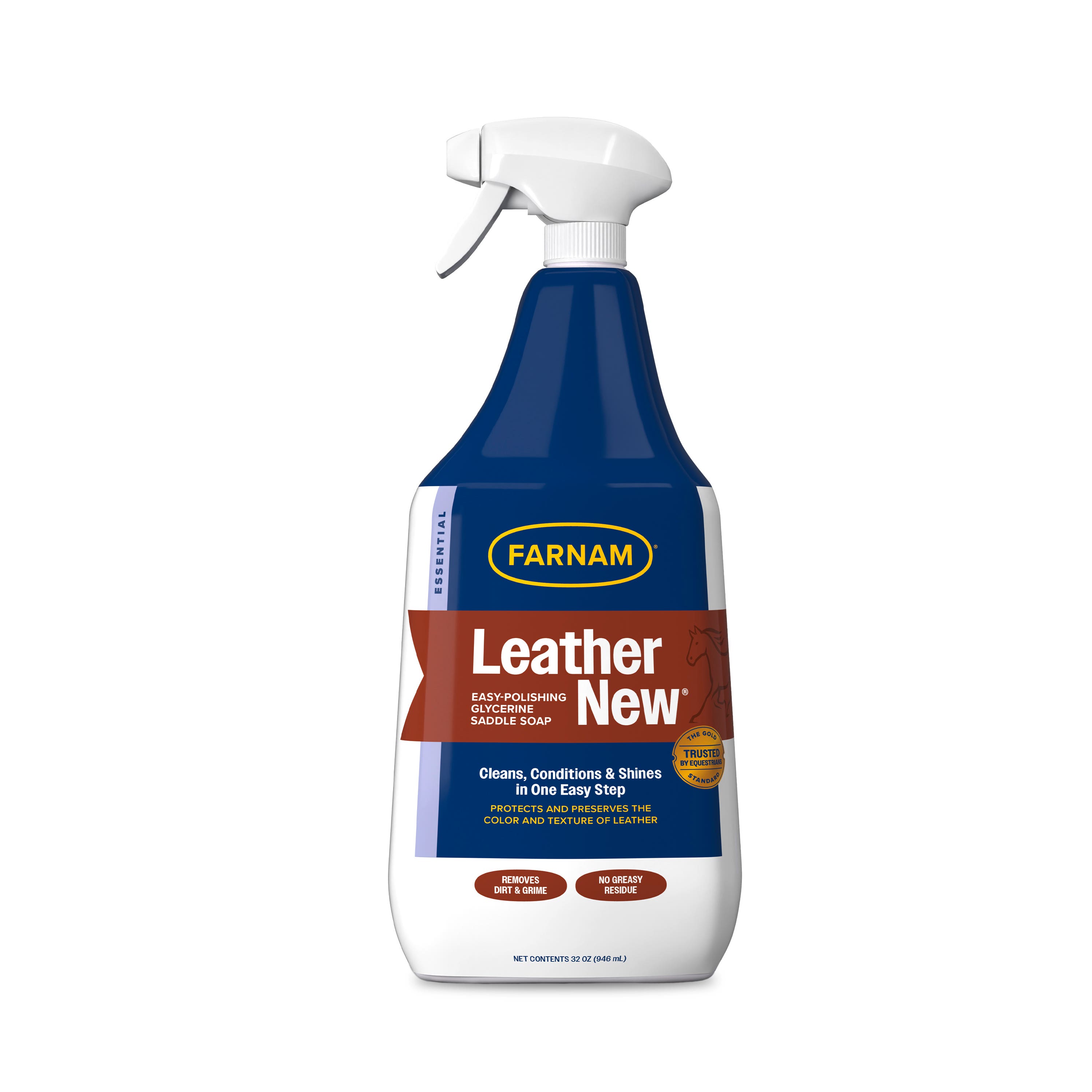 Farnam Leather New Easy-Polishing Glycerine Saddle Soap and Leather Cleaner 32 ounces
