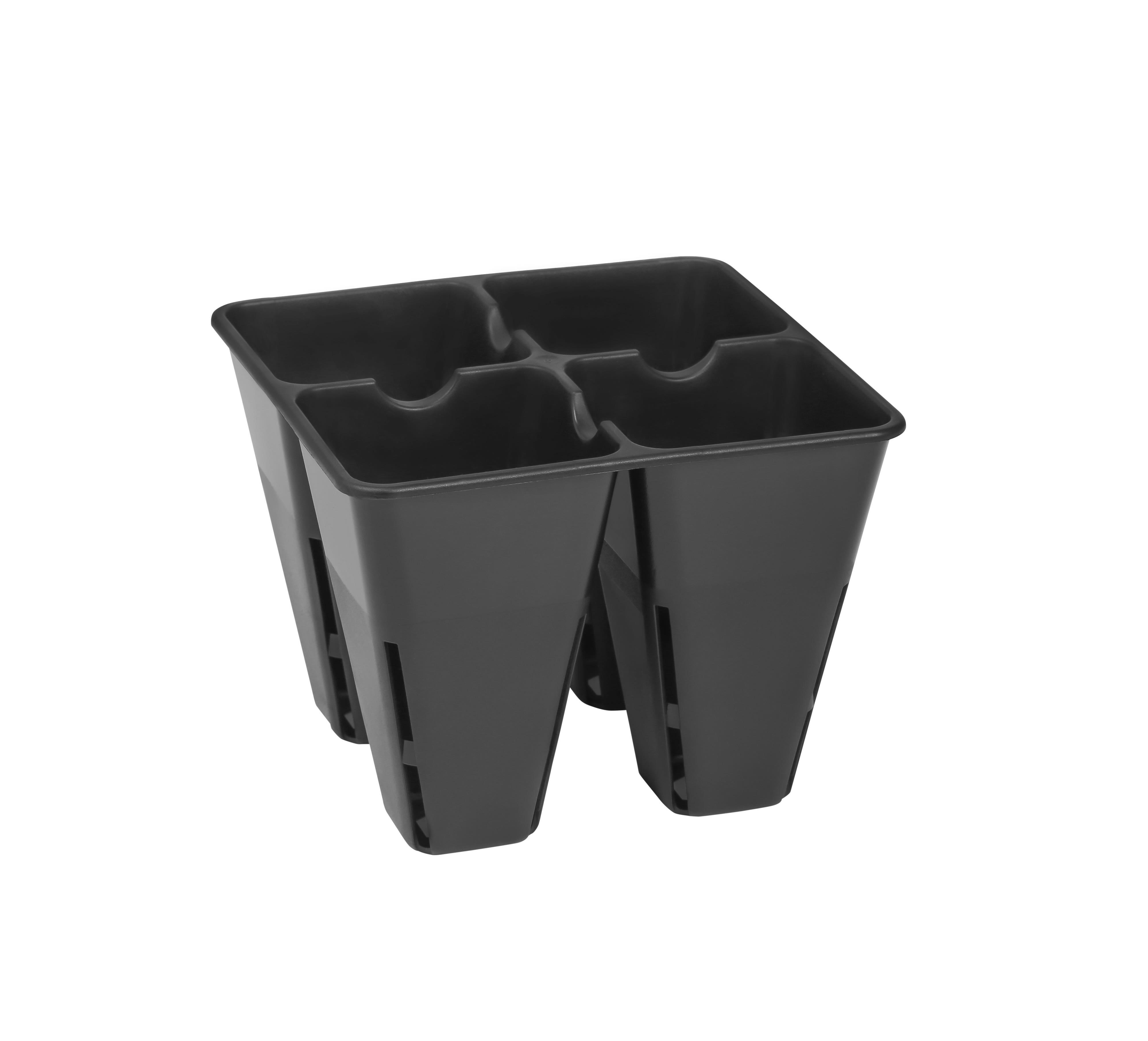 SUNPACK 4-Cell Square Tray Insert, Black