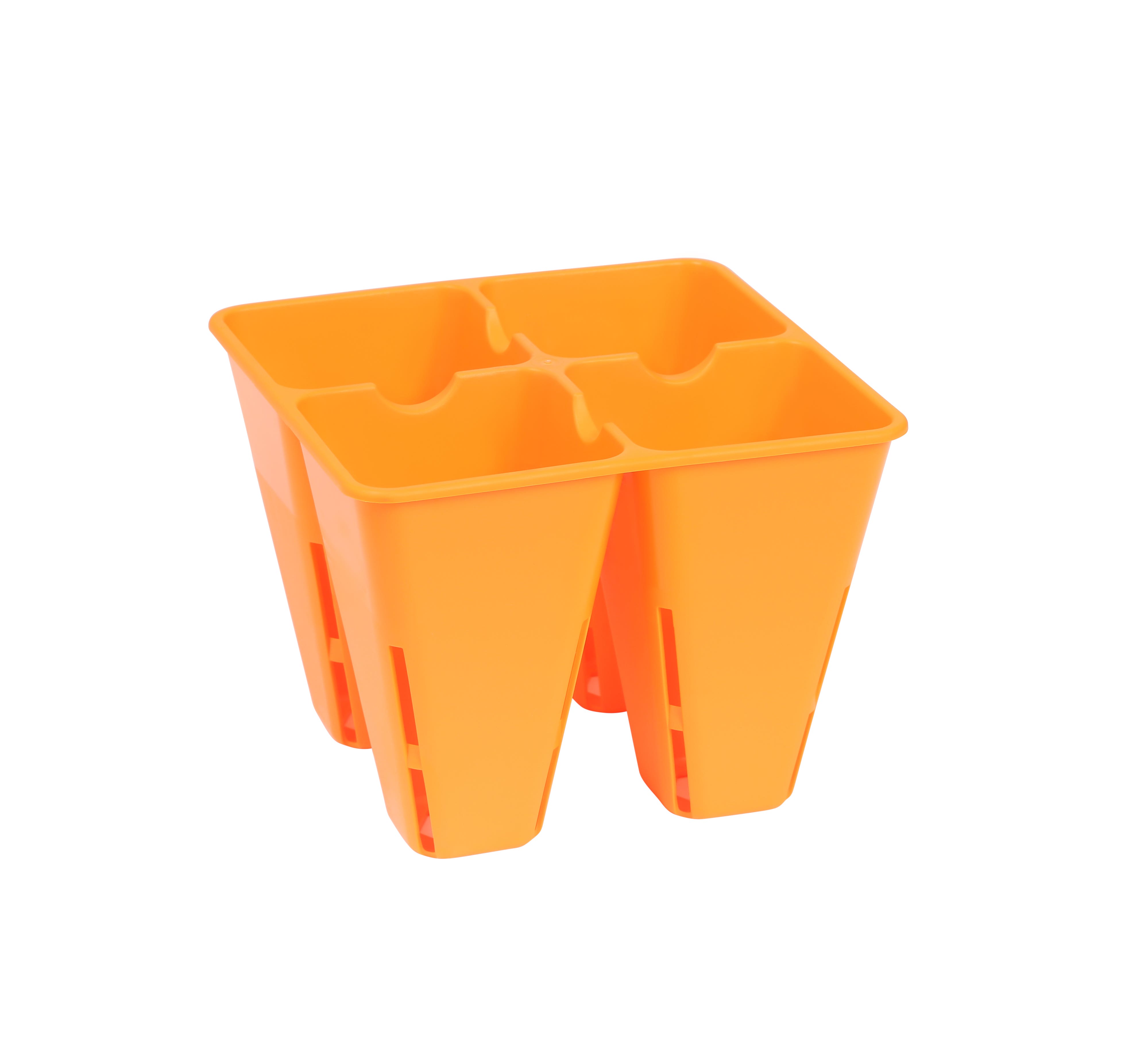 SUNPACK 4-Cell Square Tray Insert, Orange