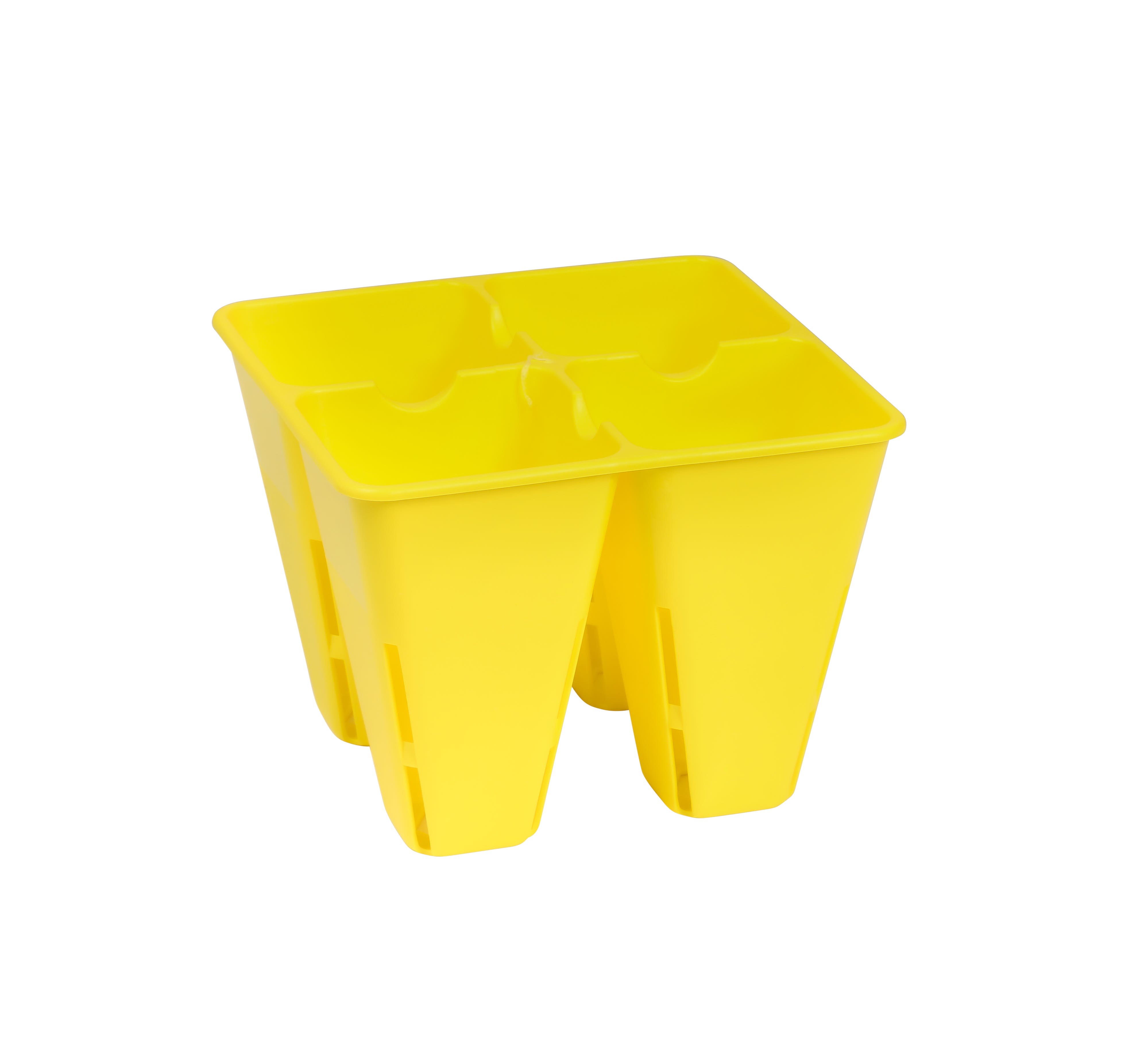 SUNPACK 4-Cell Square Tray Insert, Yellow