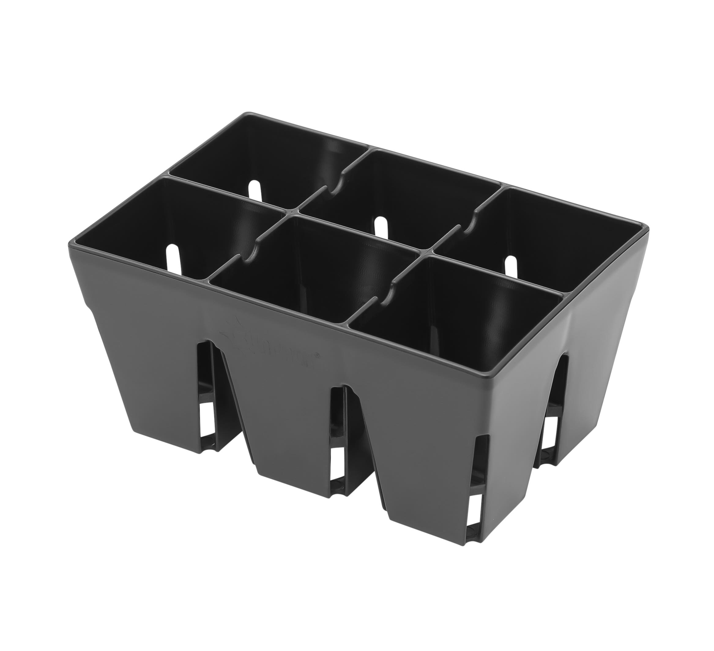 SUNPACK 6-Cell MEGA Square Tray Insert, Black