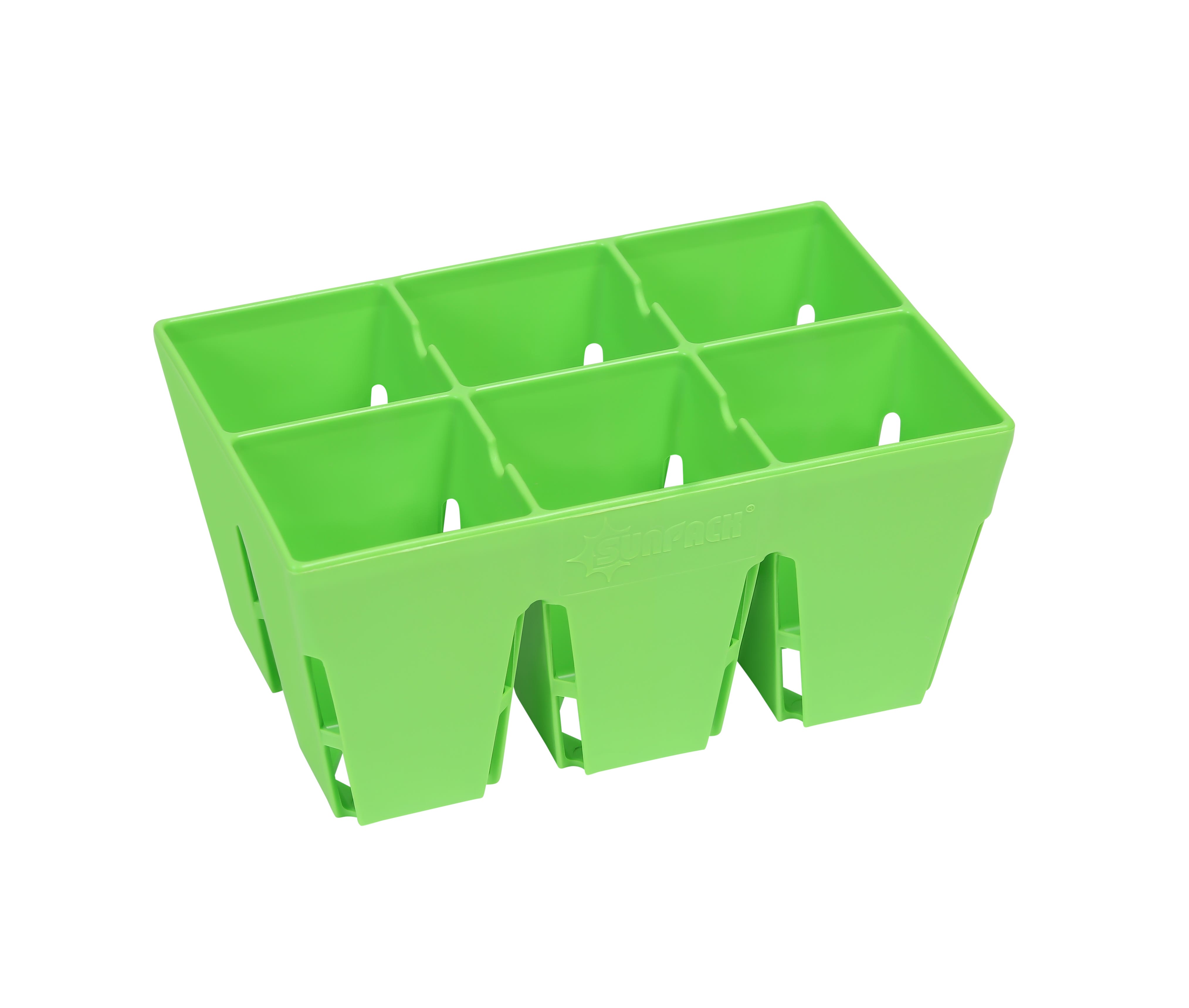 SUNPACK 6-Cell MEGA Square Tray Insert, Green