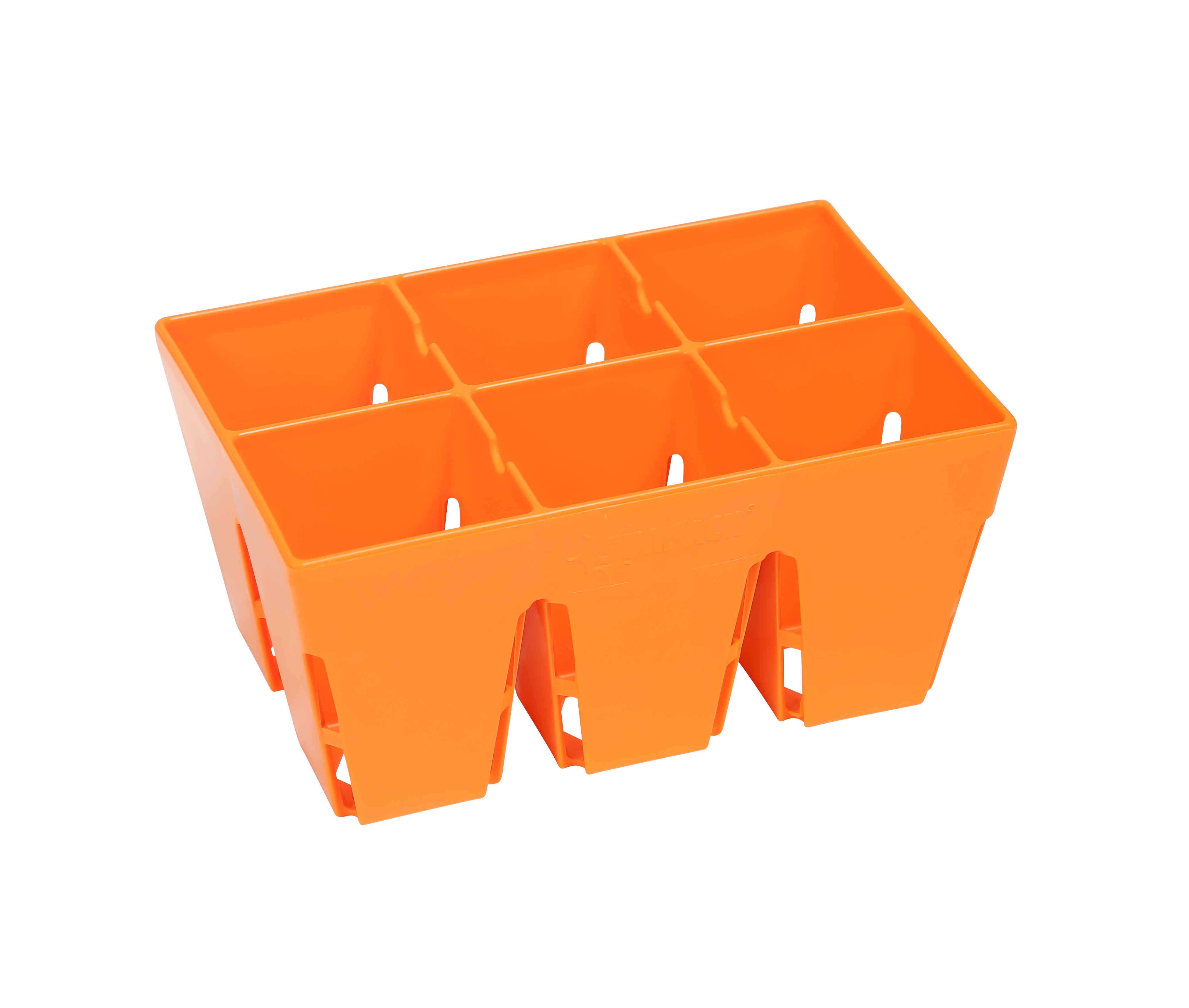 SUNPACK 6-Cell MEGA Square Tray Insert, Orange