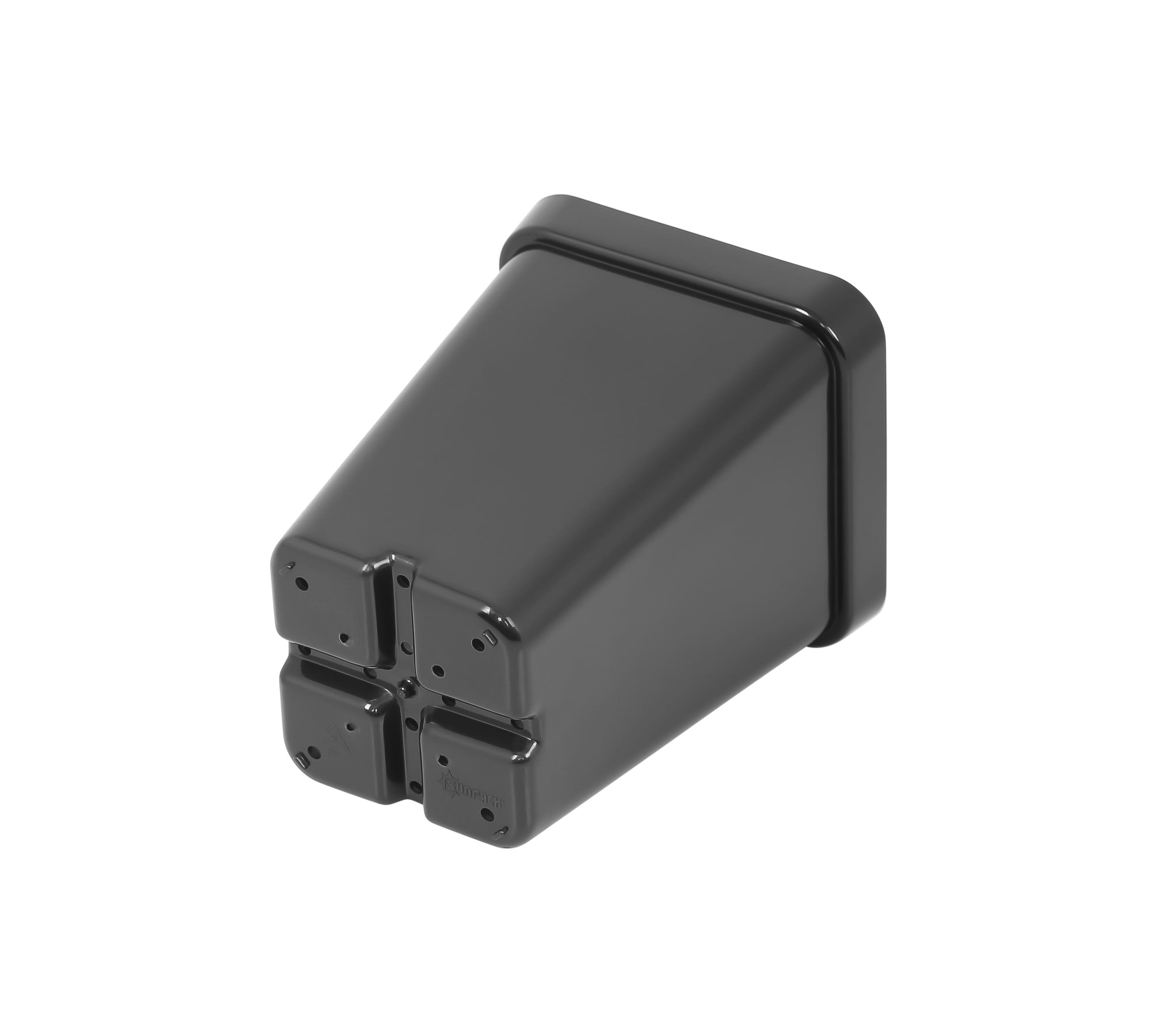 SunPack Square Seed Starting Pot Black 2.5 in