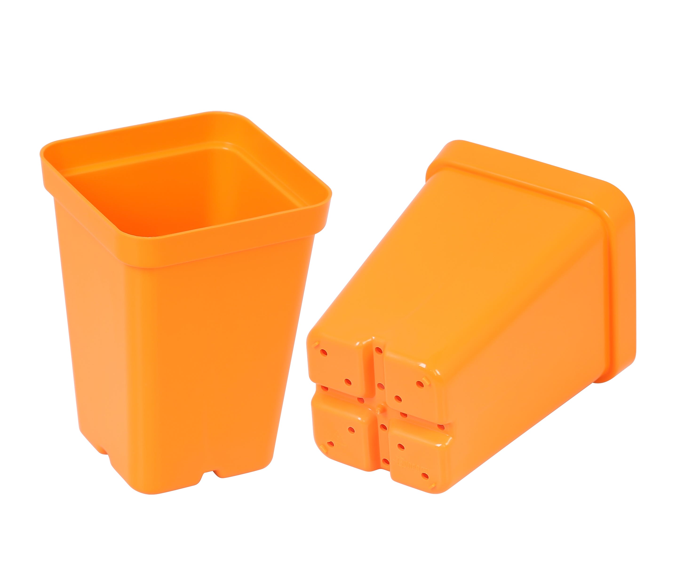 SunPack Square Seed Starting Pot Orange 2.5 in