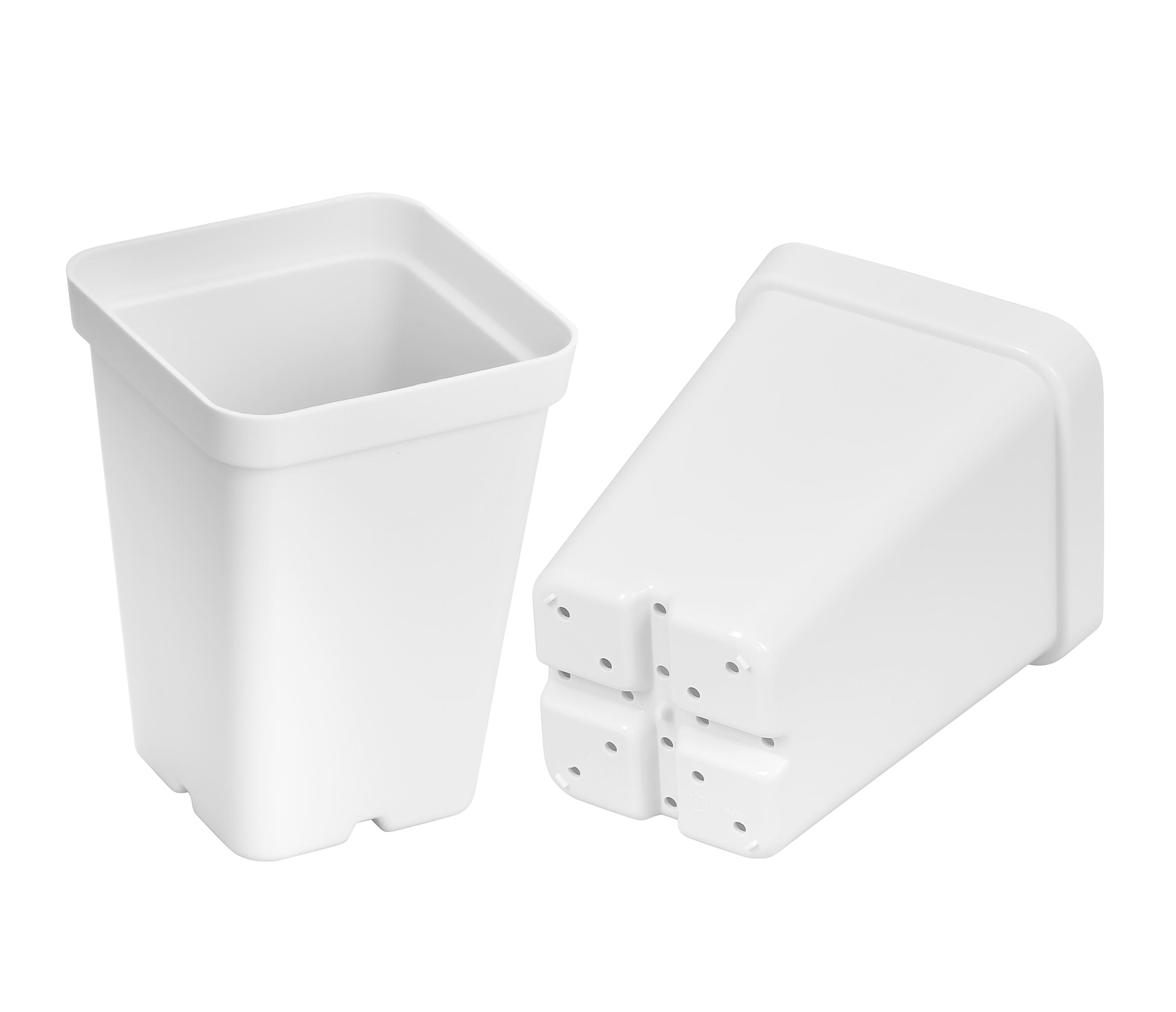 SunPack Square Seed Starting Pot White 2.5 in