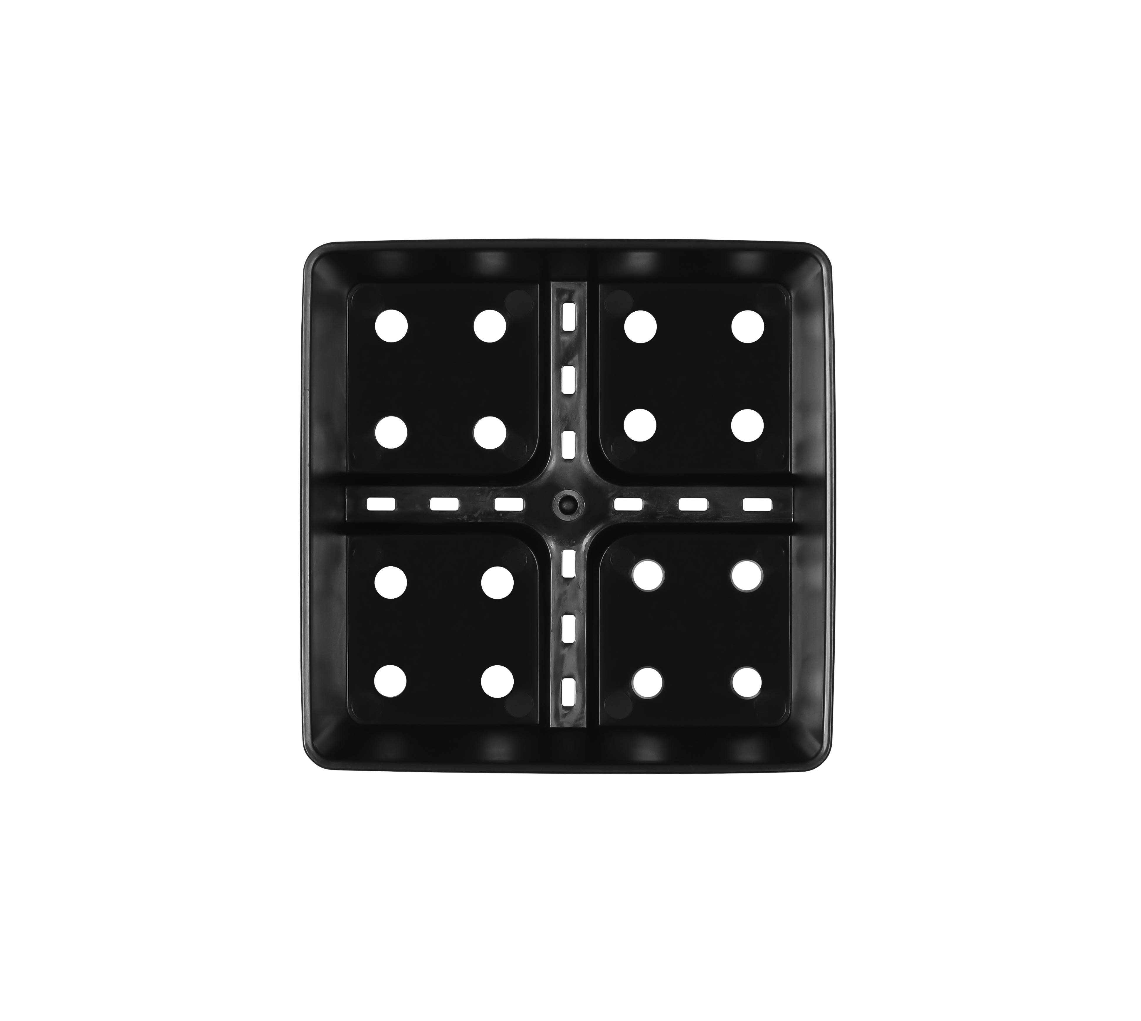 SUNPACK 5"x5" Short Square Pot, Black