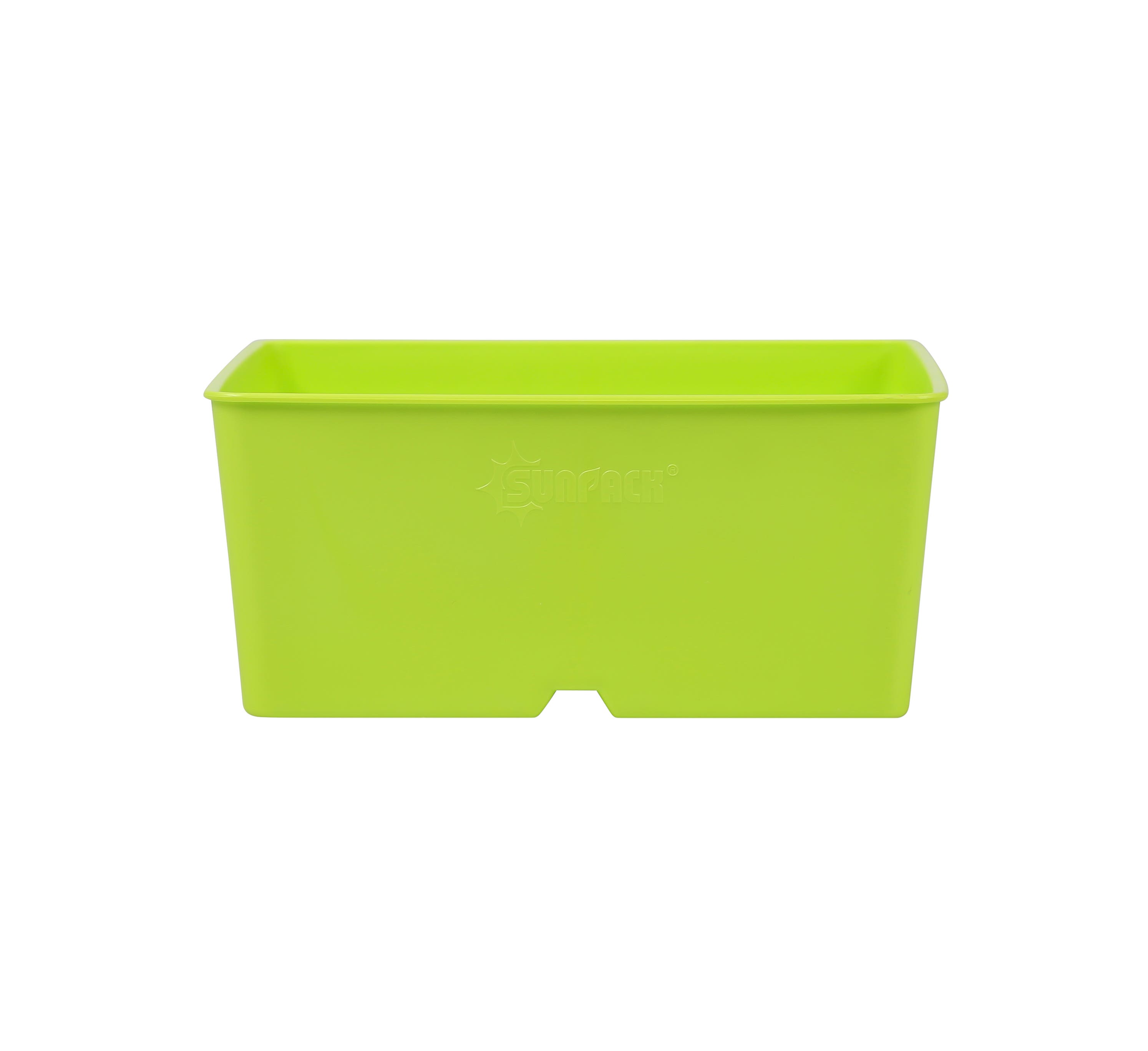 SUNPACK 5"x5" Heavy Duty Square Pot, Lime Green