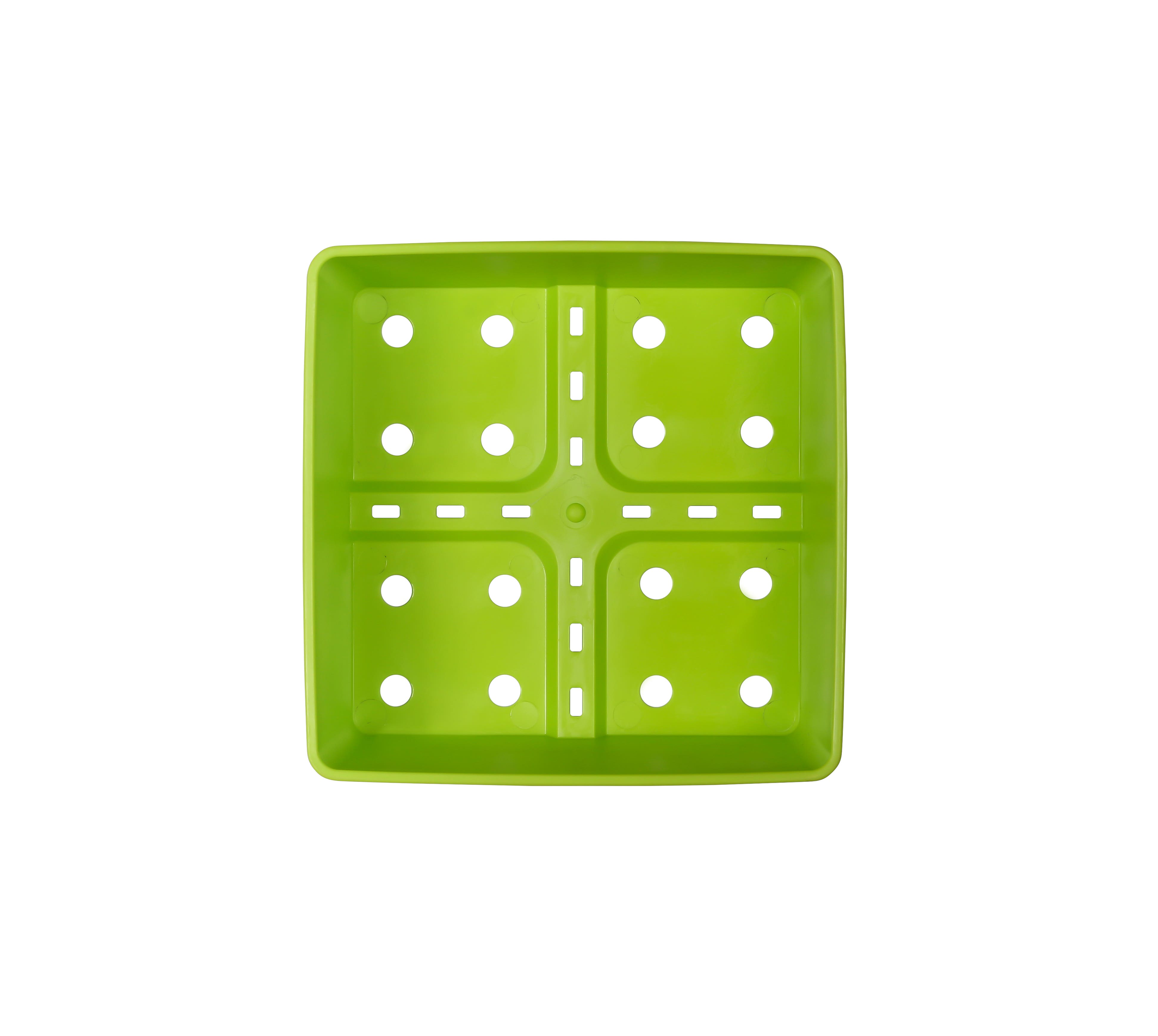 SUNPACK 5"x5" Heavy Duty Square Pot, Lime Green