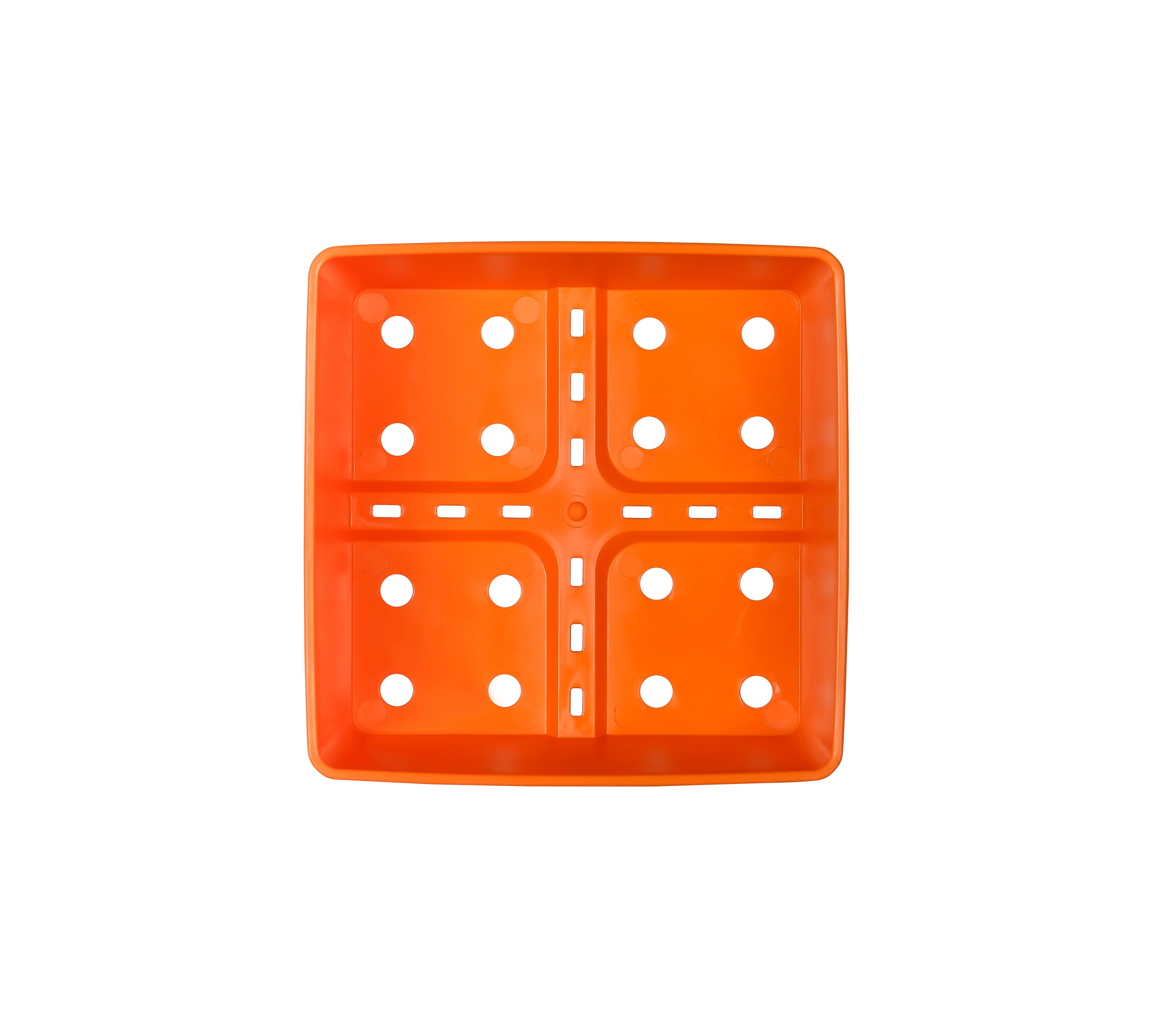 SUNPACK 5"x5" Heavy Duty Square Pot, Orange
