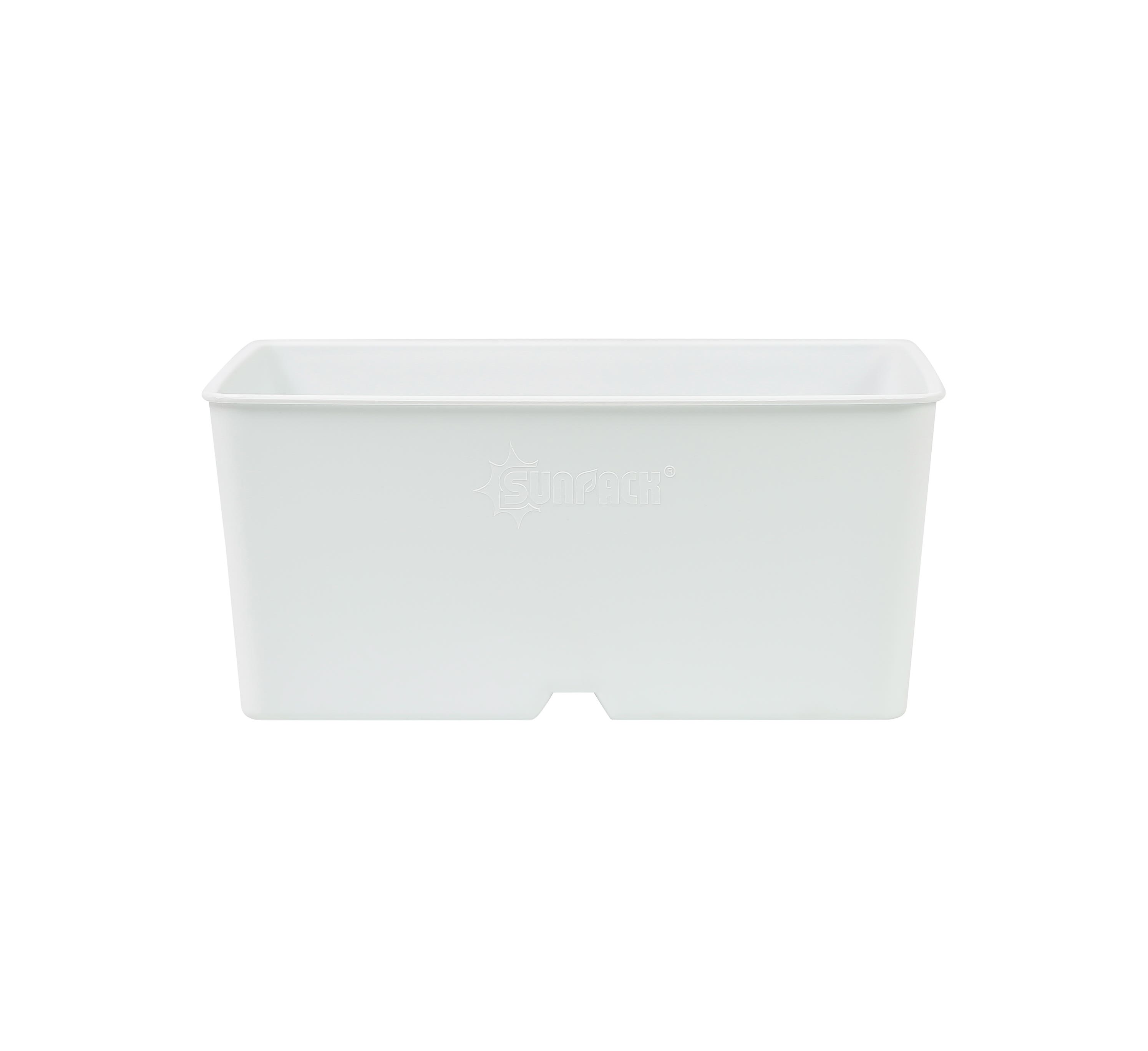 SUNPACK 5"x5" Heavy Duty Square Pot, White