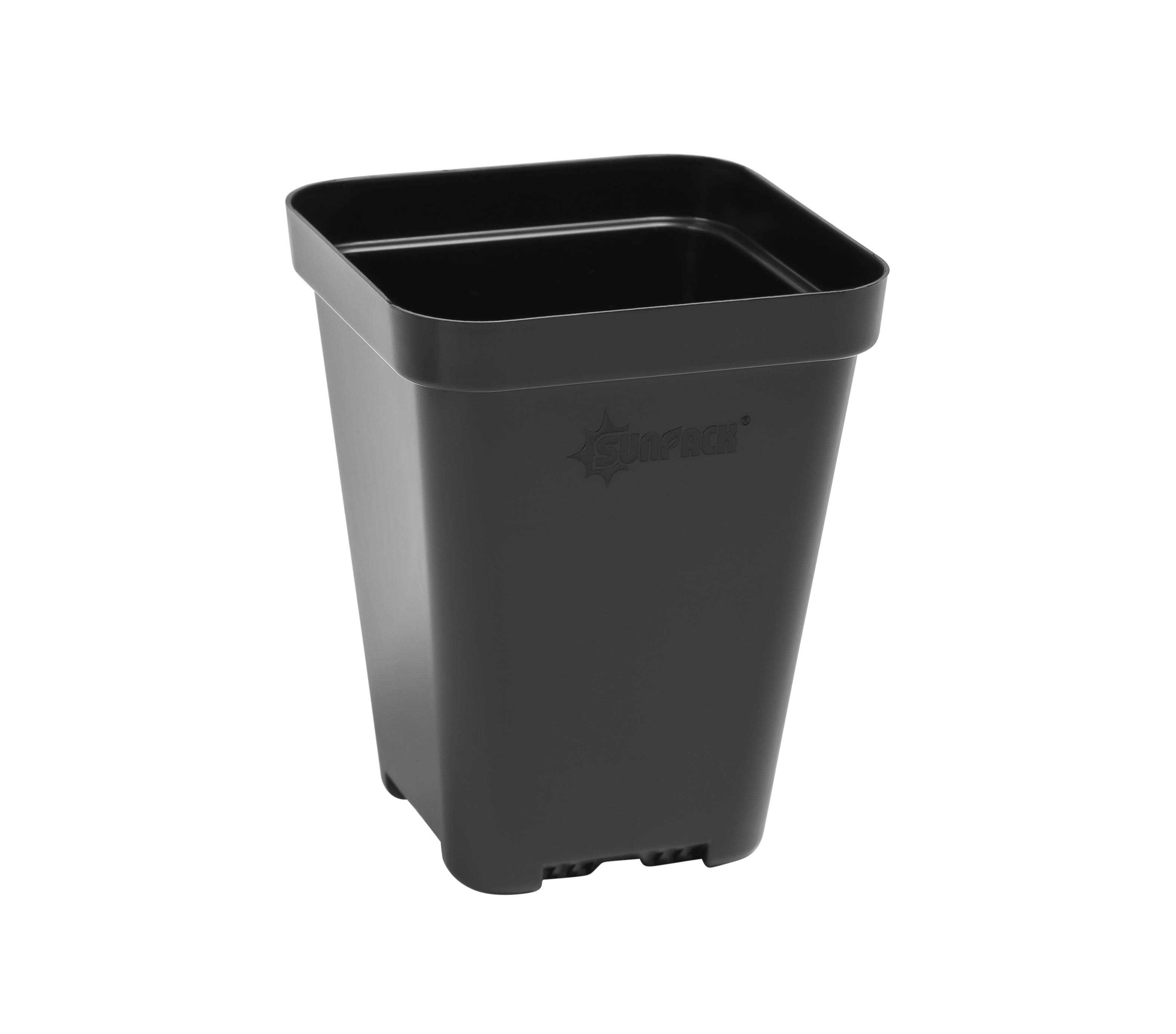 SunPack Square Seed Starting Pot Black 3.3 in