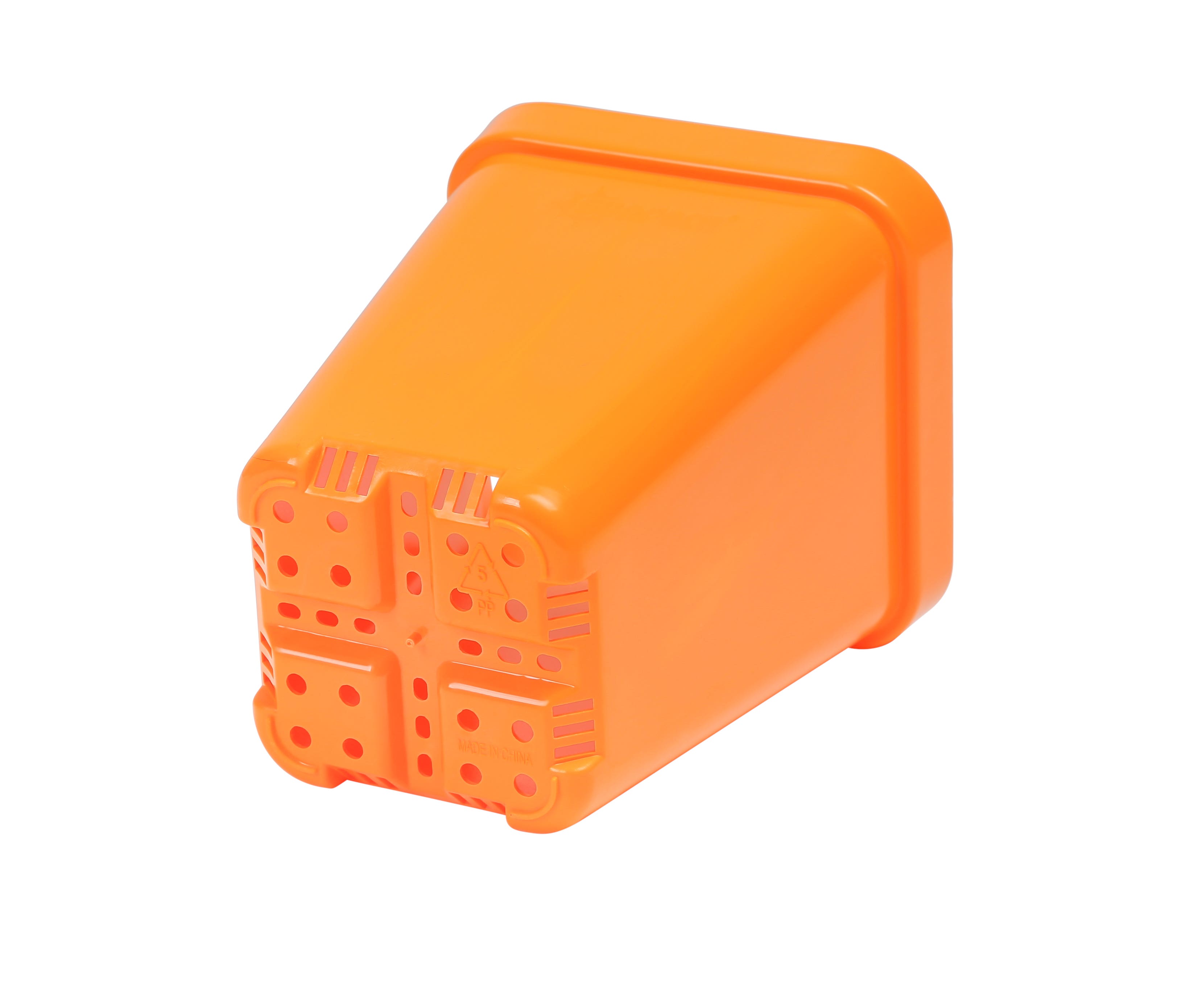 SunPack Square Seed Starting Pot Orange 3.3 in