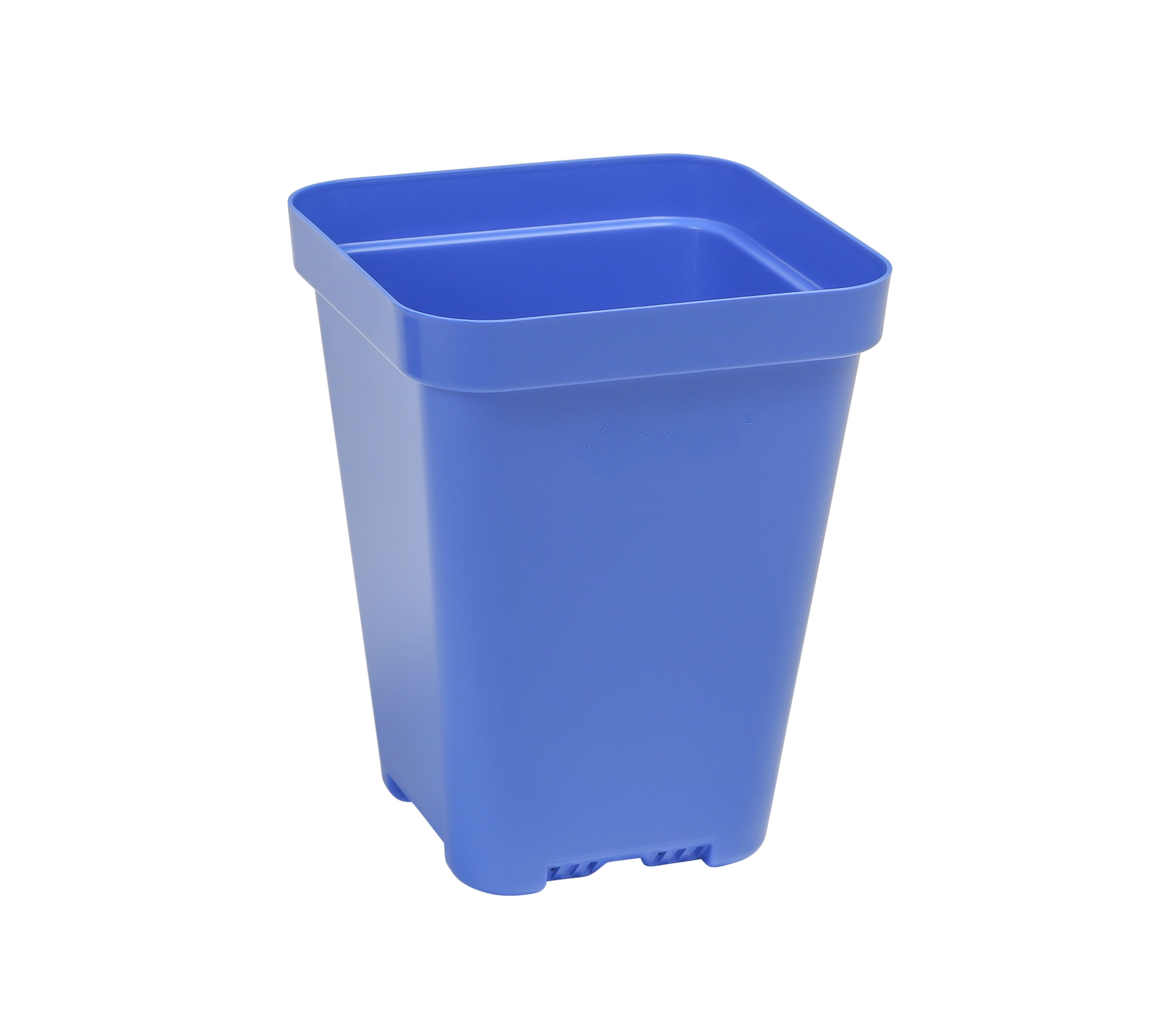 SunPack Square Seed Starting Pot Blue 3.3 in