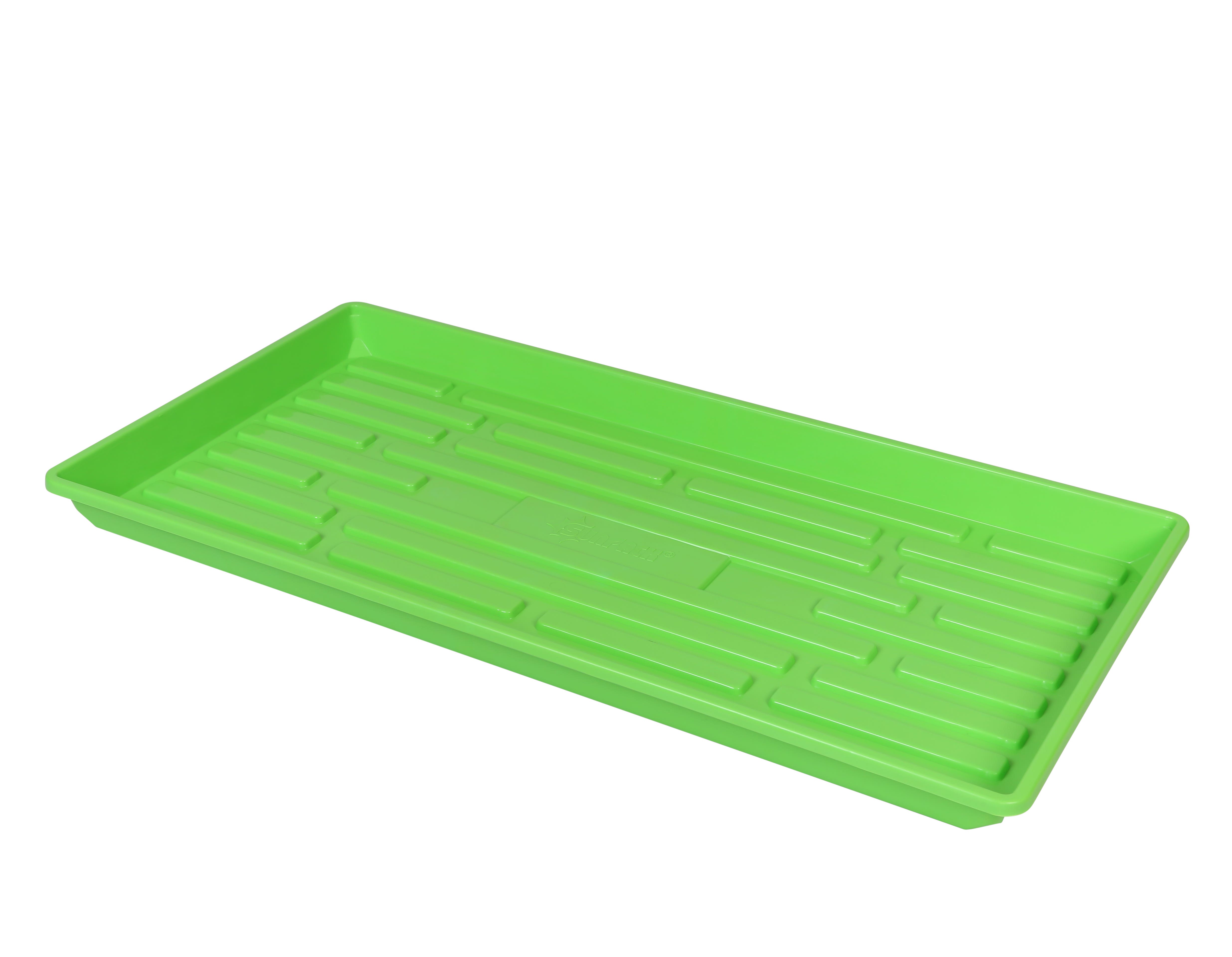 SUNPACK 10 x 20 in Plastic Seed Starting Tray, No Holes, Green