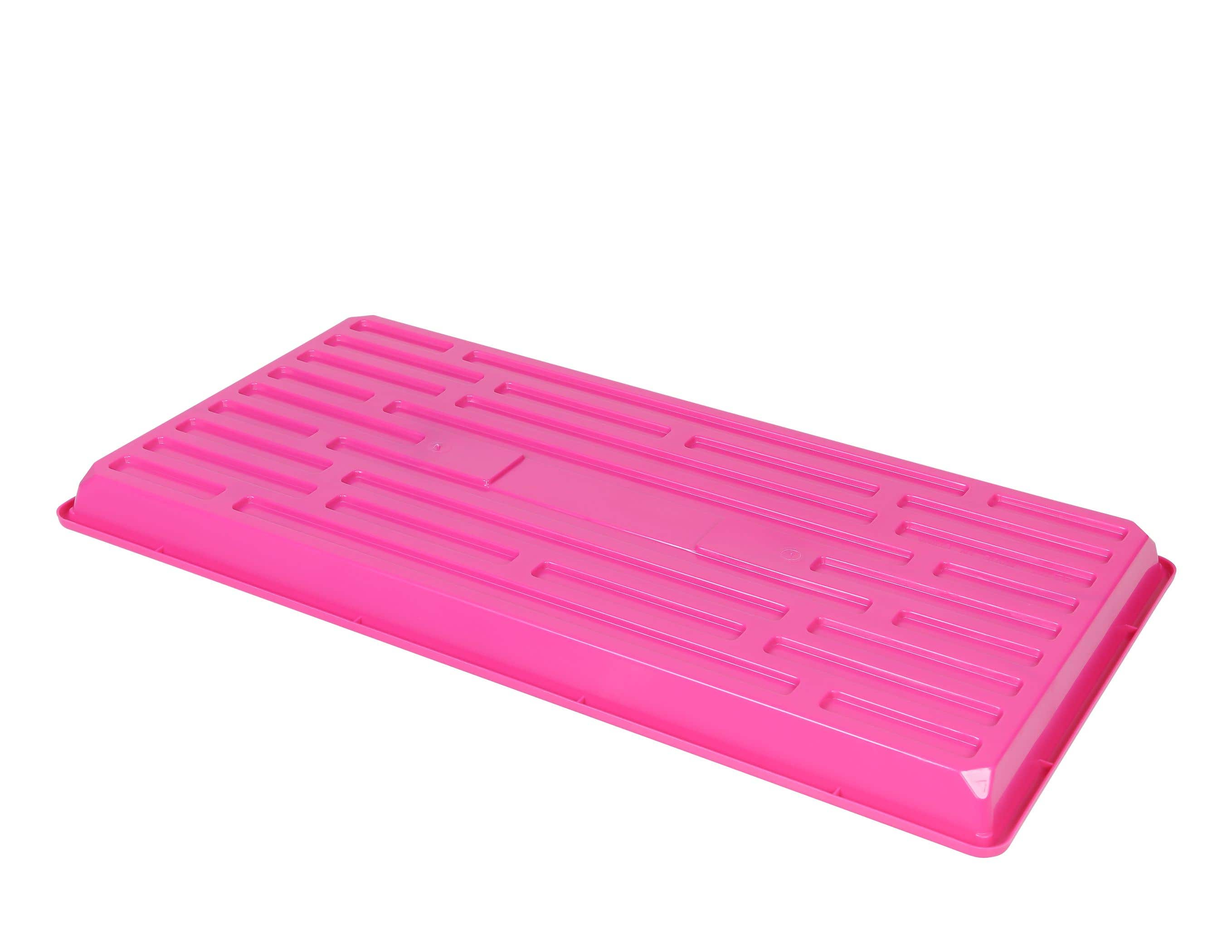 SUNPACK 10 x 20 in Plastic Seed Starting Tray, No Holes, Magenta