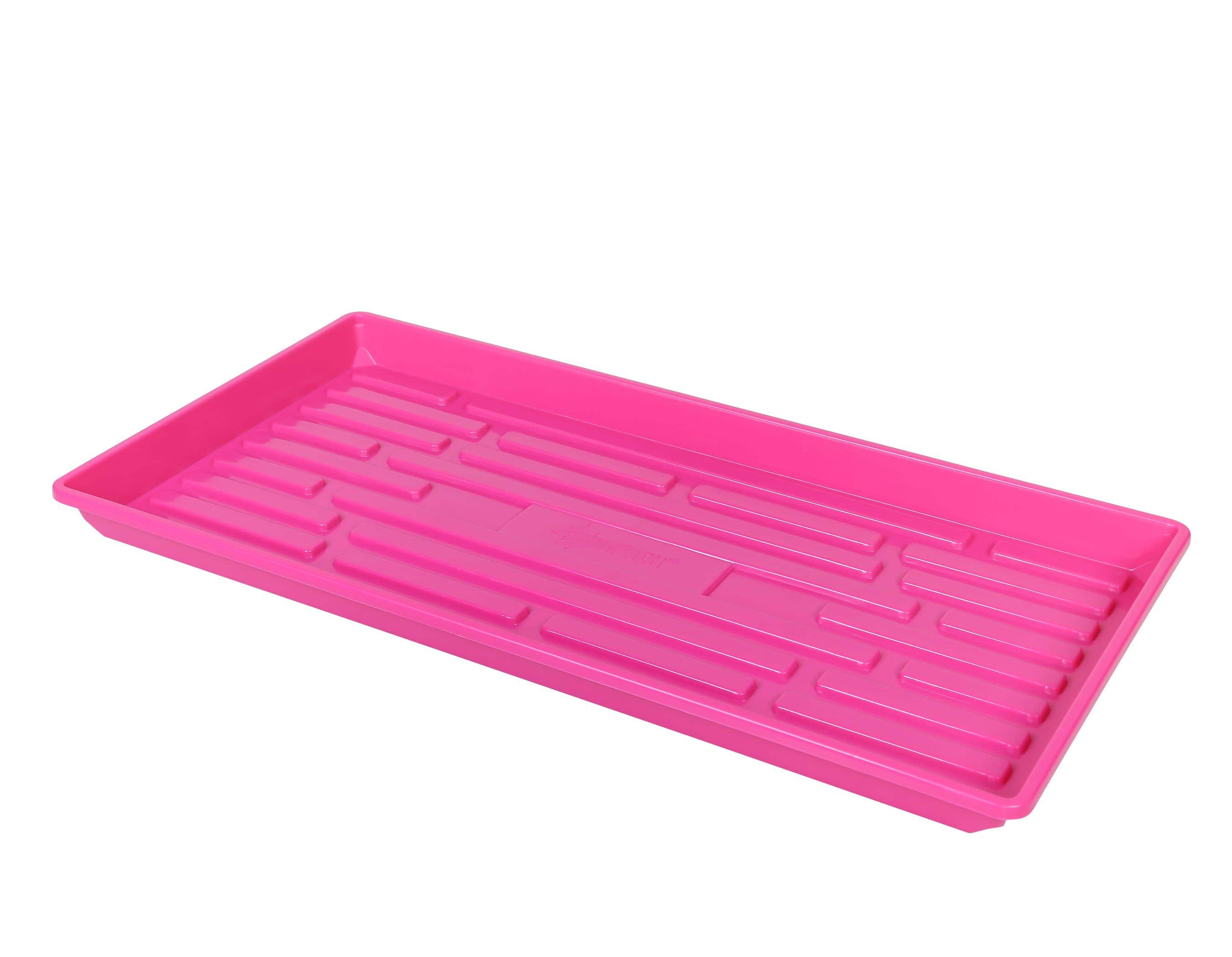 SUNPACK 10 x 20 in Plastic Seed Starting Tray, No Holes, Magenta