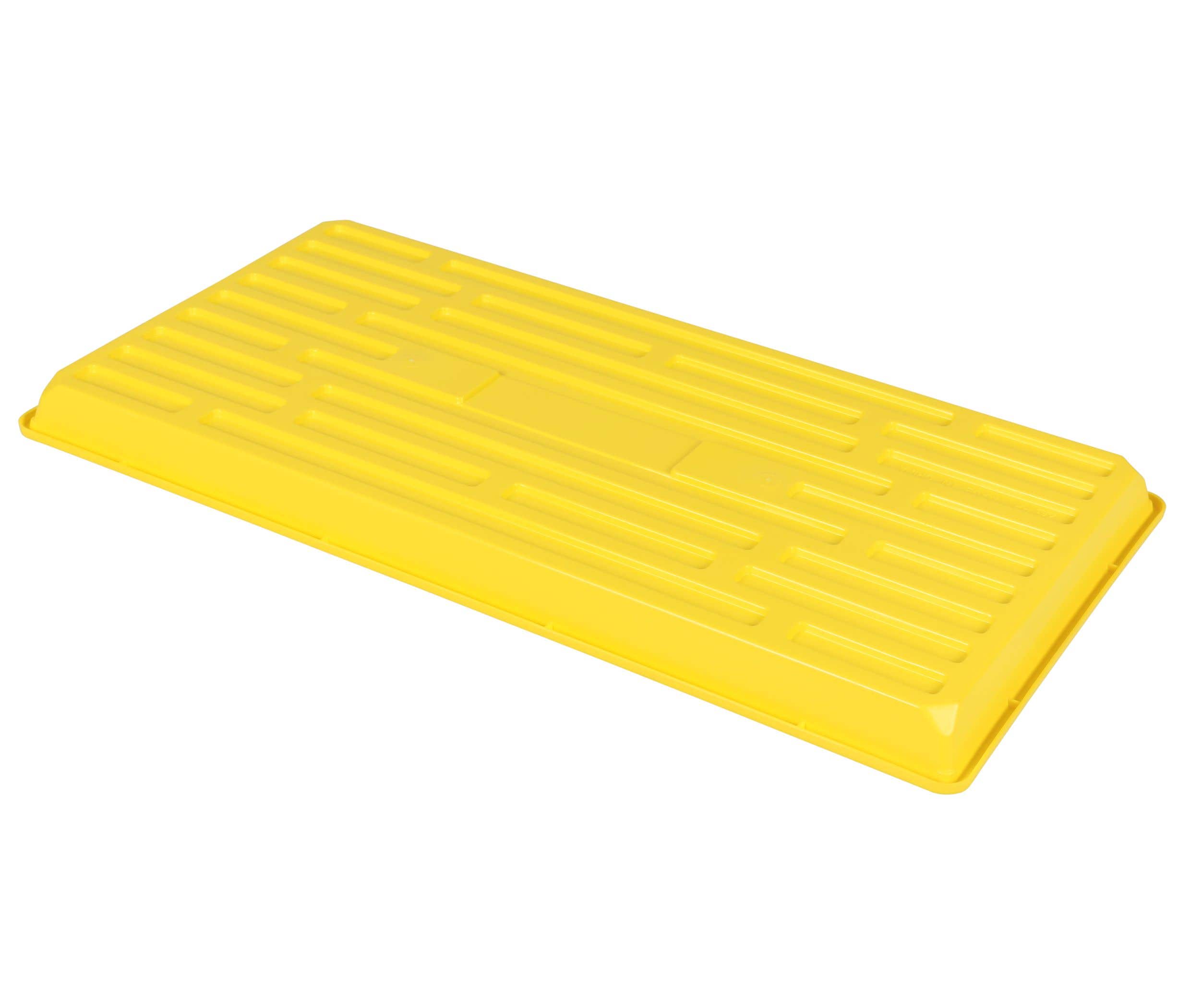 SUNPACK 10 x 20 in Plastic Seed Starting Tray, No Holes, Yellow