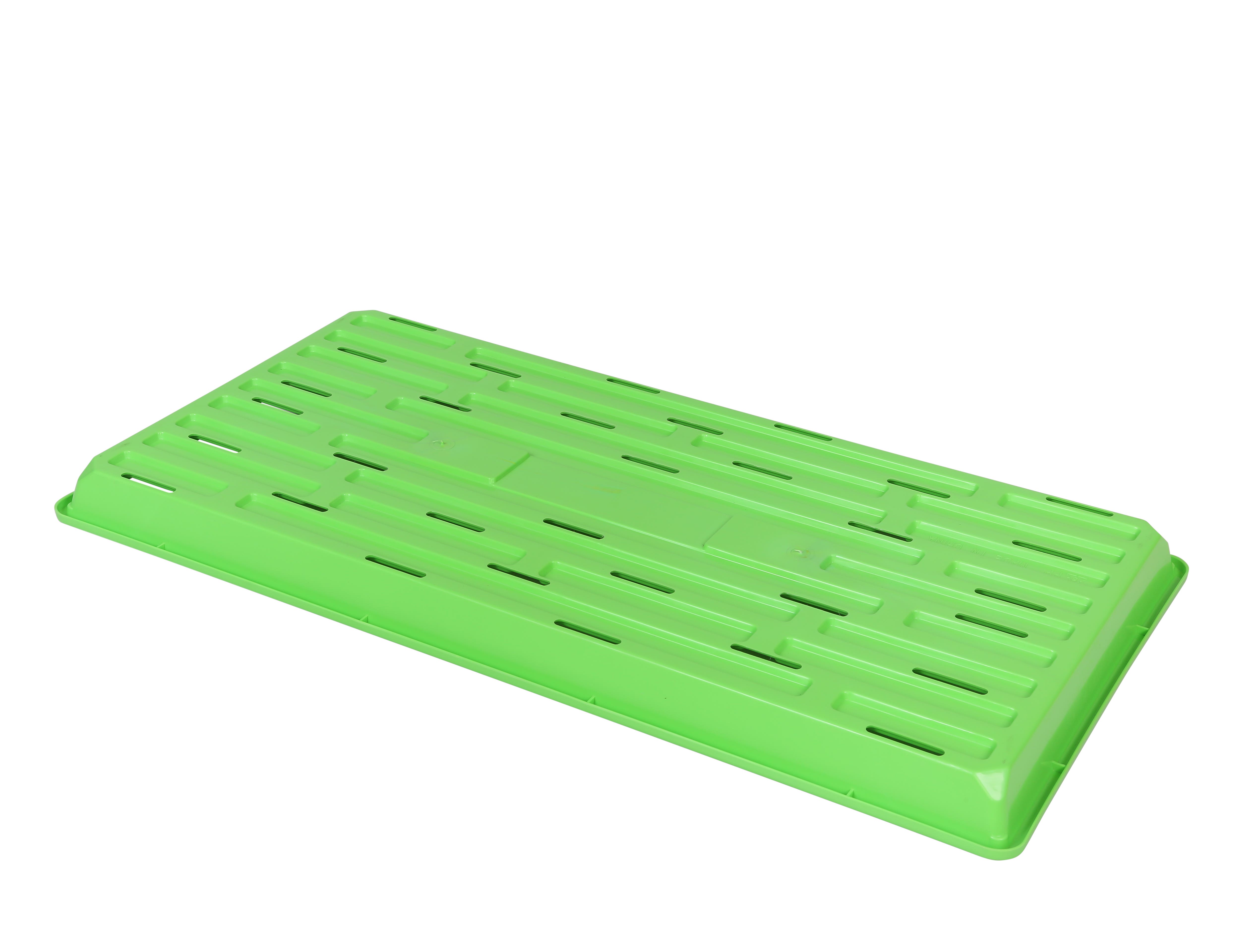 SUNPACK 10 x 20 in Plastic Seed Starting Tray, with Holes, Green