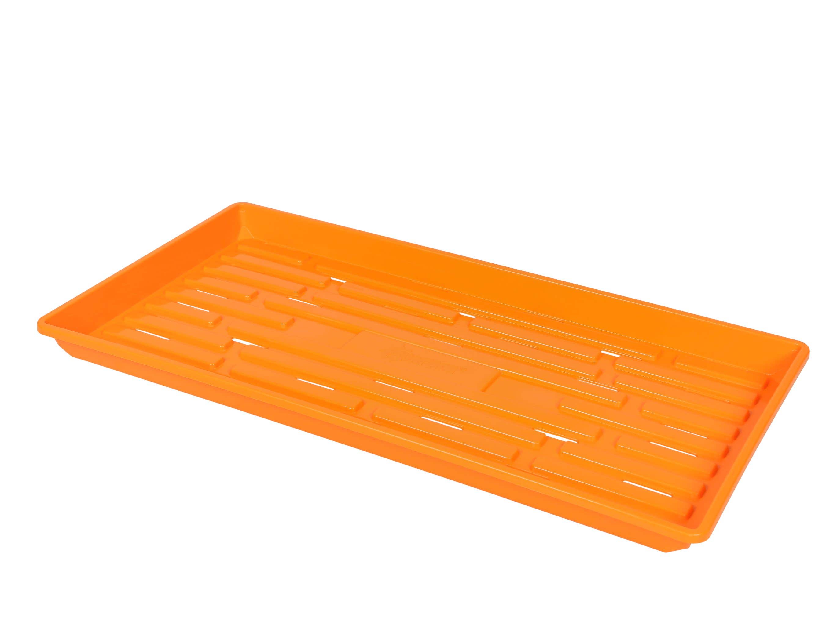 SUNPACK 10 x 20 in Plastic Seed Starting Tray, with Holes, Orange