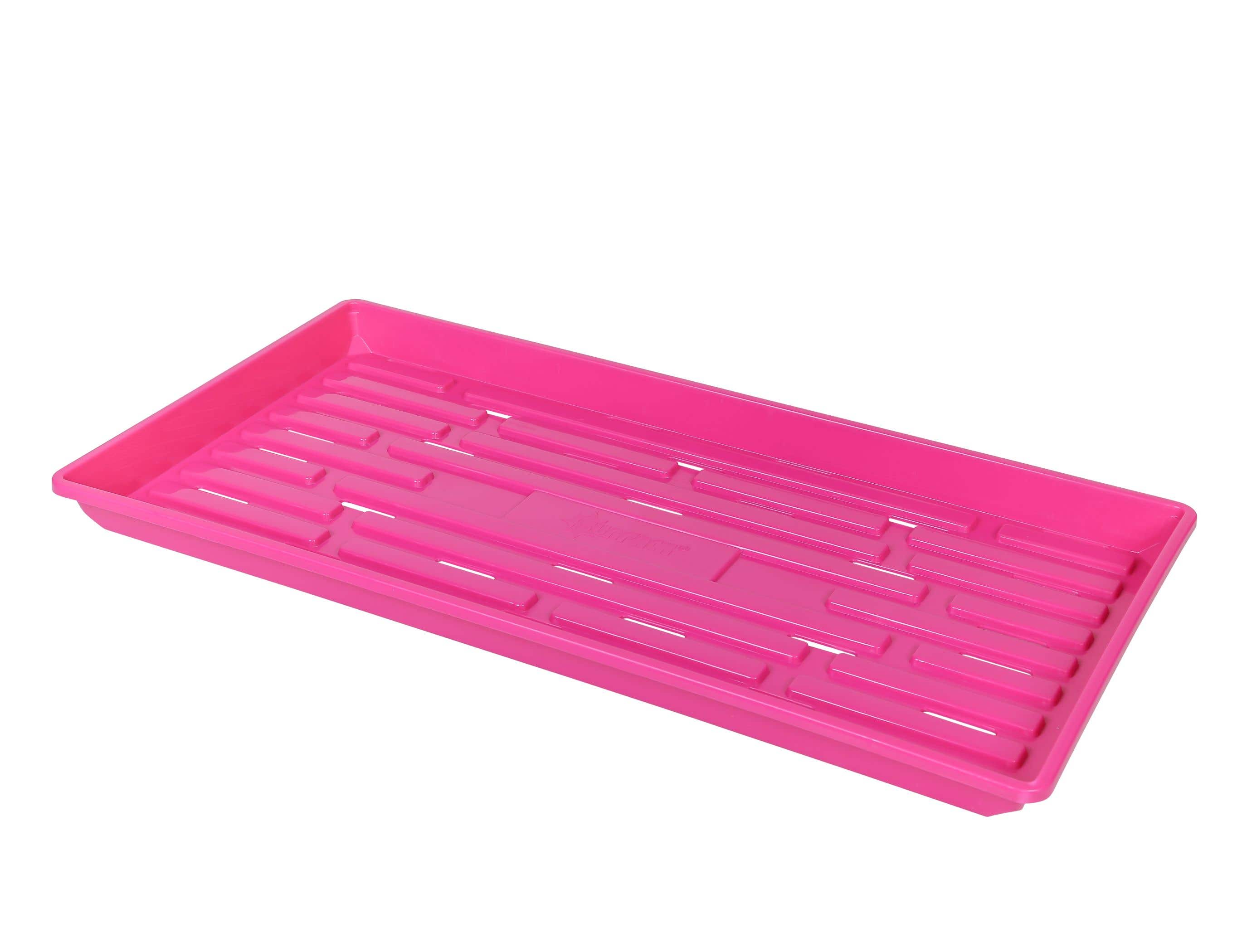 SUNPACK 10 x 20 in Plastic Seed Starting Tray, with Holes, Magenta