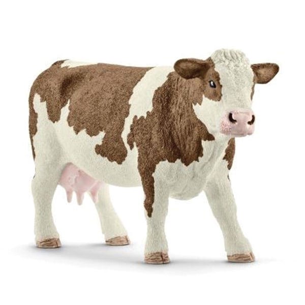 Schleich-S Figurine, Simmental Cow, Plastic