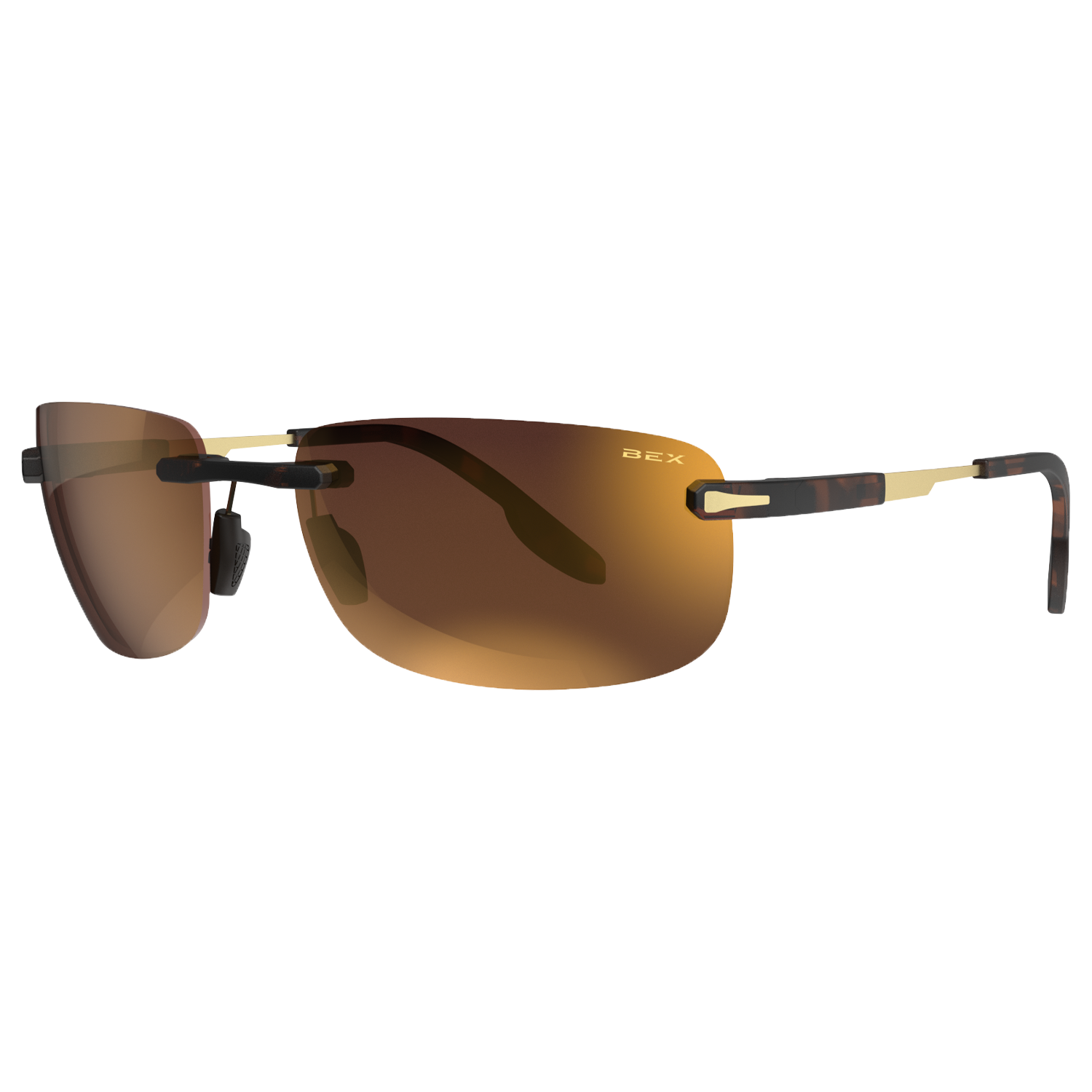 BEX Brackley X Sunglasses, Tortise Brown Gold