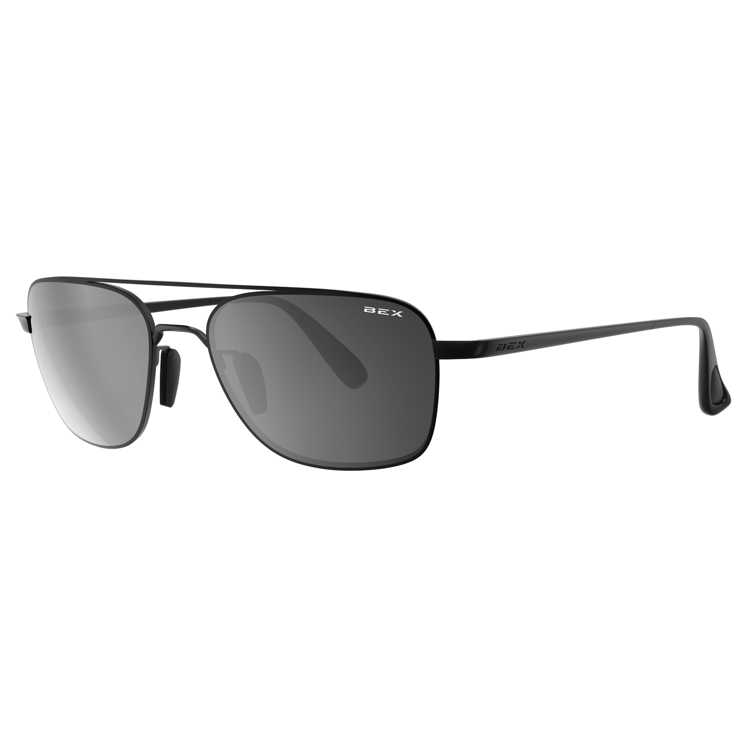 BEX Mach Sunglasses, Black/Silver