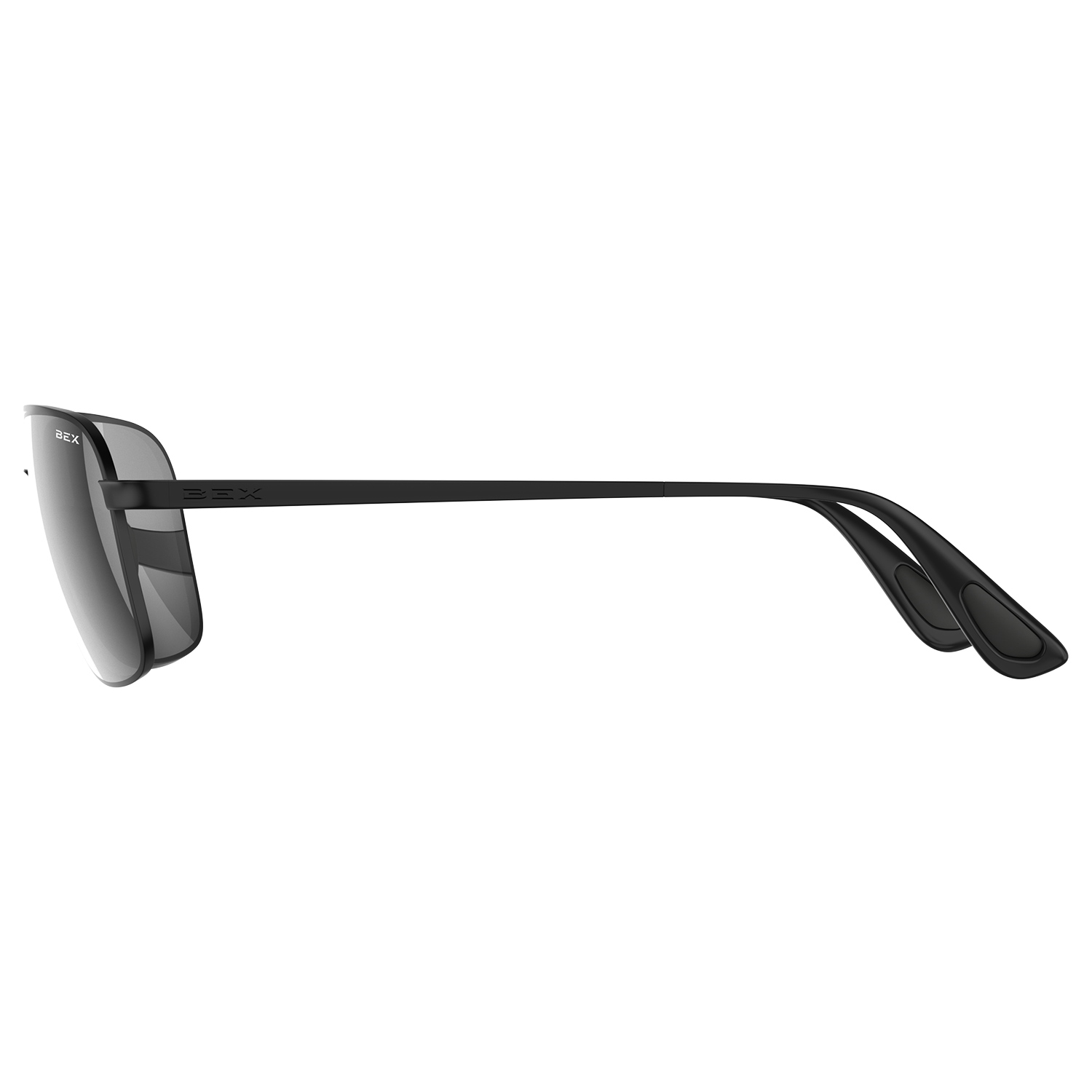 BEX Mach Sunglasses, Black/Silver