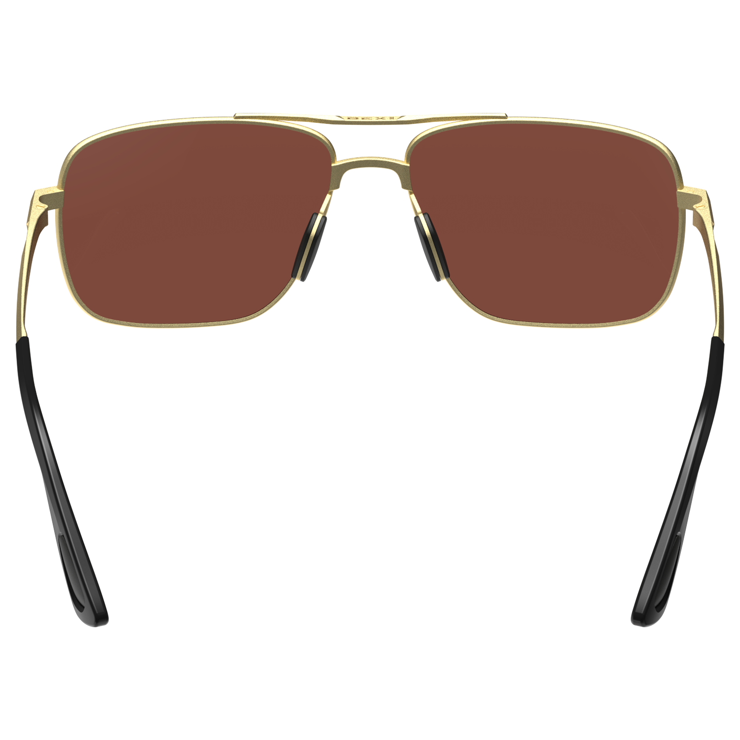 BEX Porter Matte Sunglasses, Gold/Brown