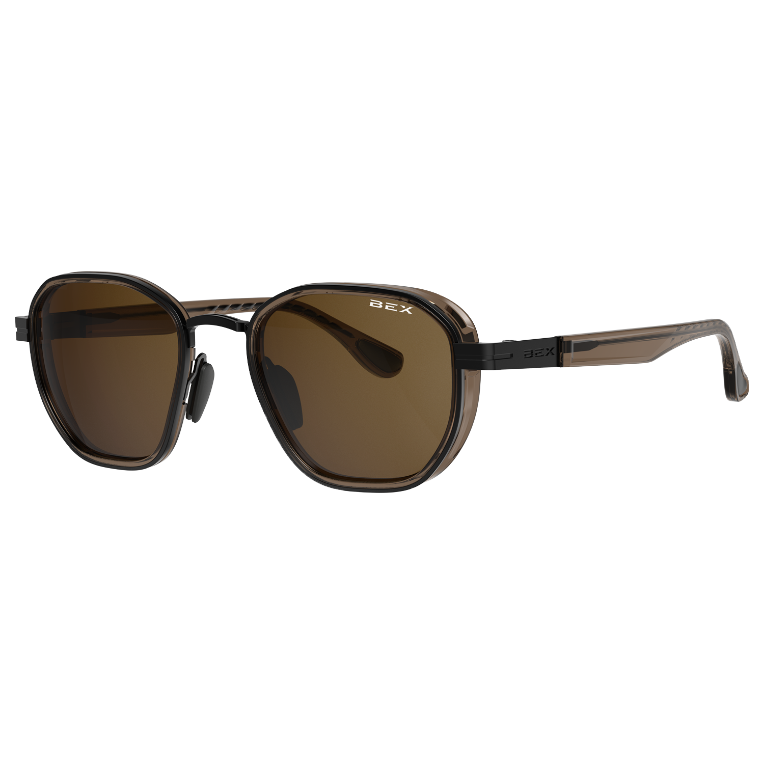 BEX Sable Sunglasses, Black/Brown