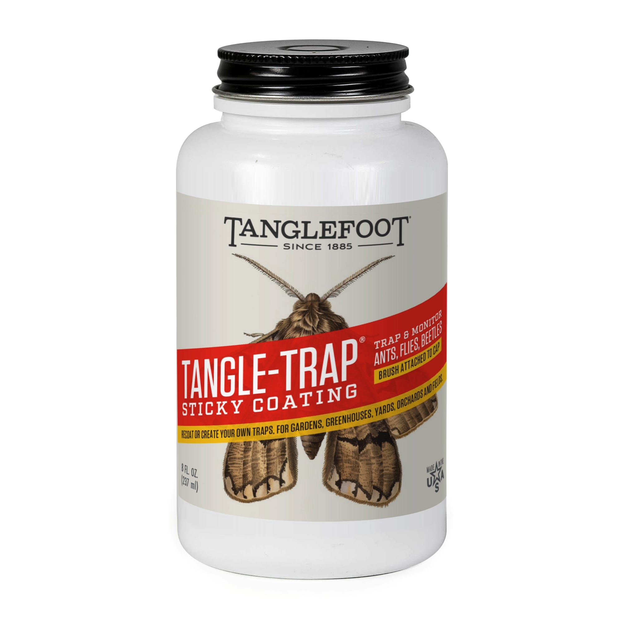 Tanglefoot Tangle-Trap Sticky Coating, Glue, 2-3/4 in W Trap, Clear, 8 oz
