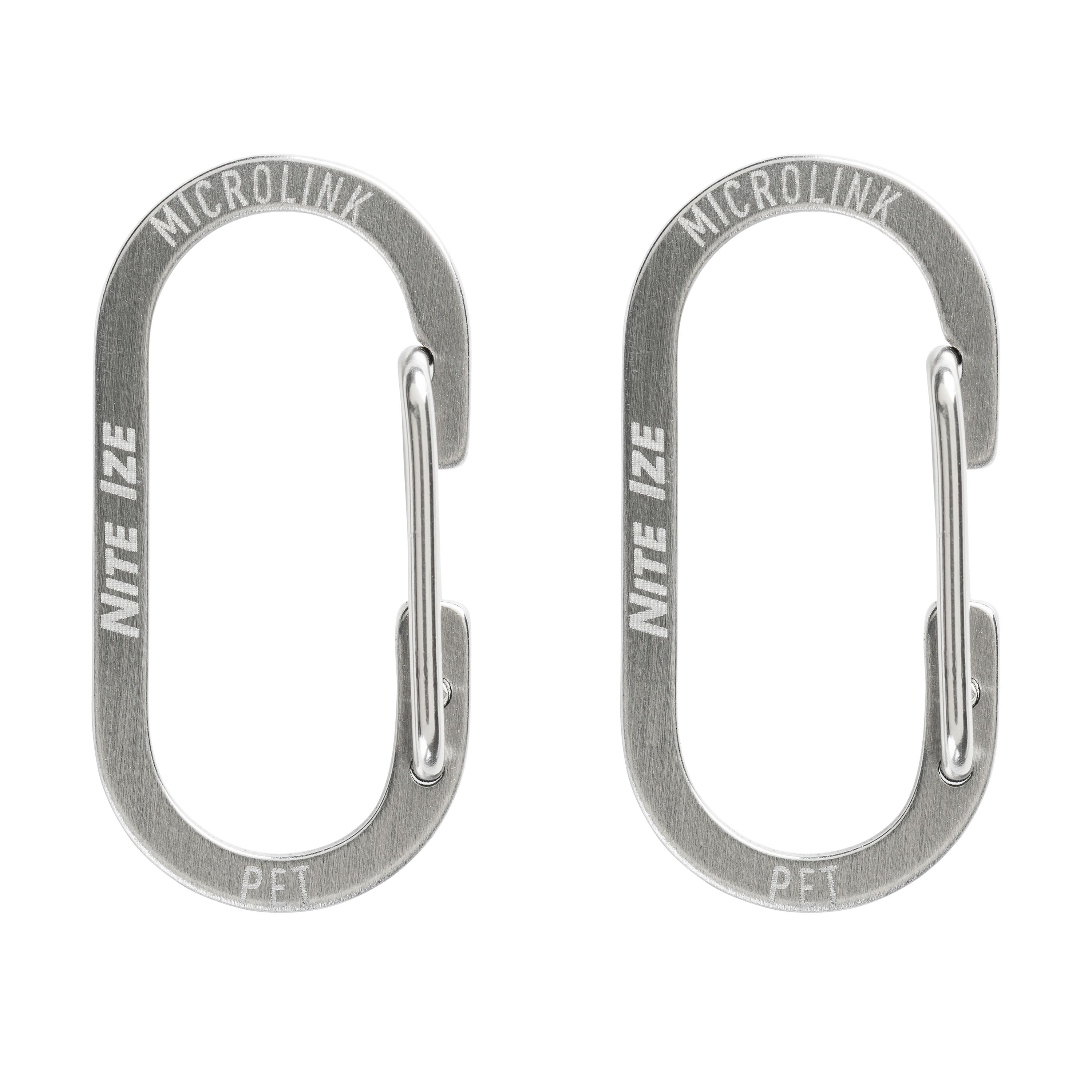 Nite Ize MicroLink Pet Tag Carabiner, 2 Pack