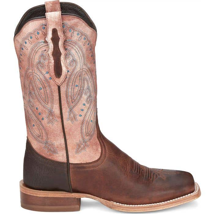Tony Lama Western Boots, 6, B W, Tan, Cowhide Leather