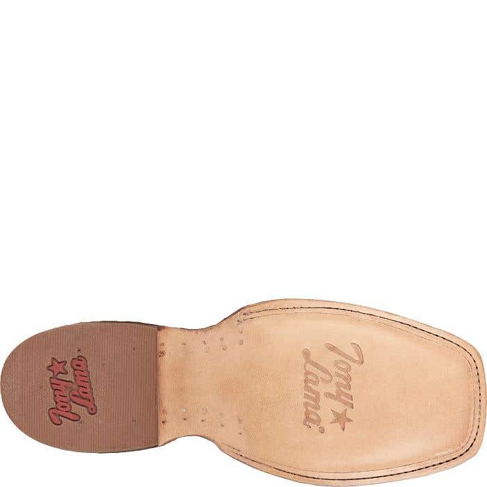 Tony Lama Western Boots, 6, B W, Tan, Cowhide Leather