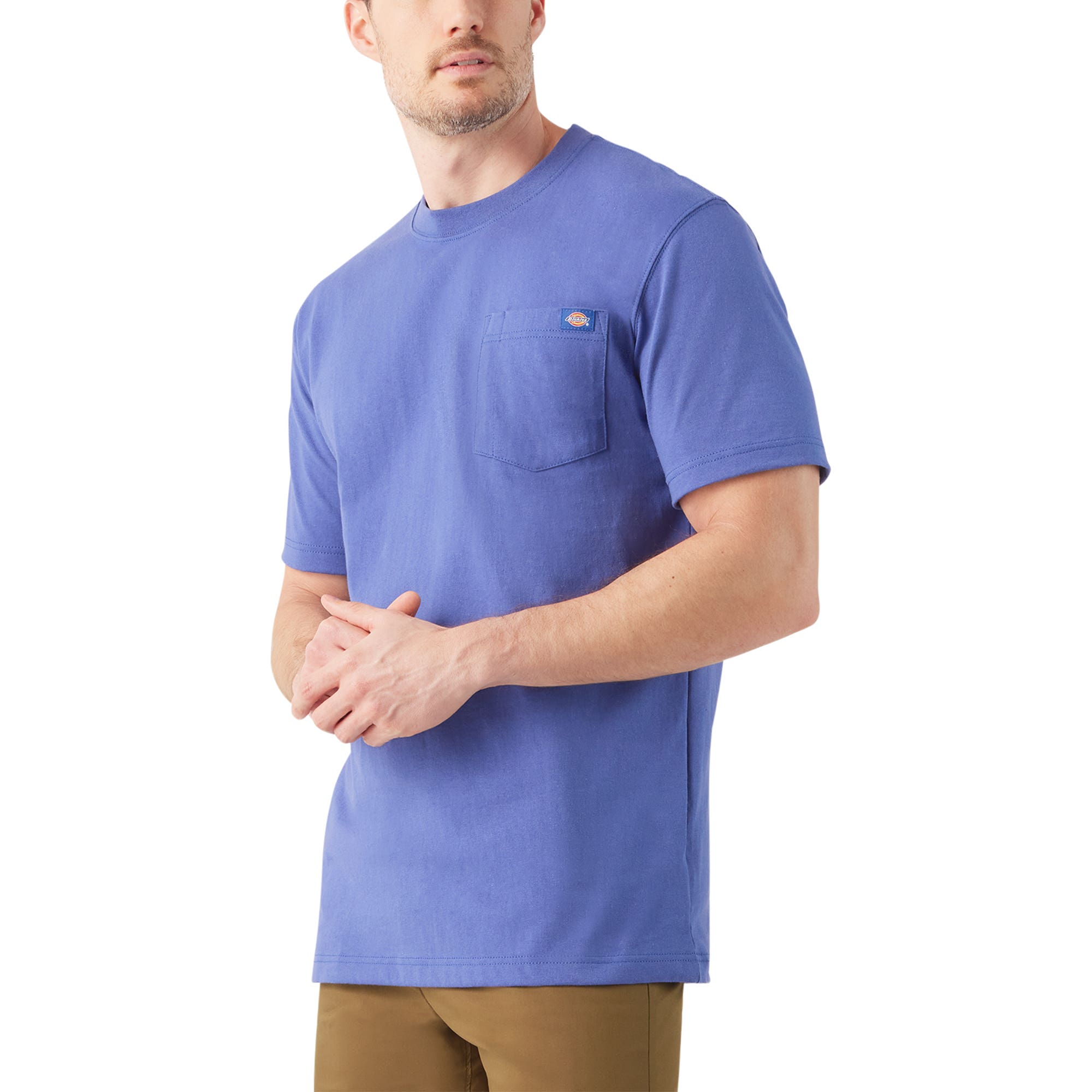 Dickies Men's Heavyweight Short Sleeve Pocket T-Shirt, Skipper Blue, L
