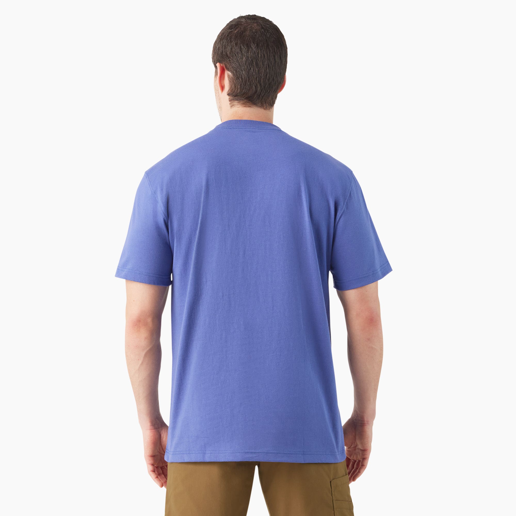 Dickies Men's Heavyweight Short Sleeve Pocket T-Shirt, Skipper Blue, L