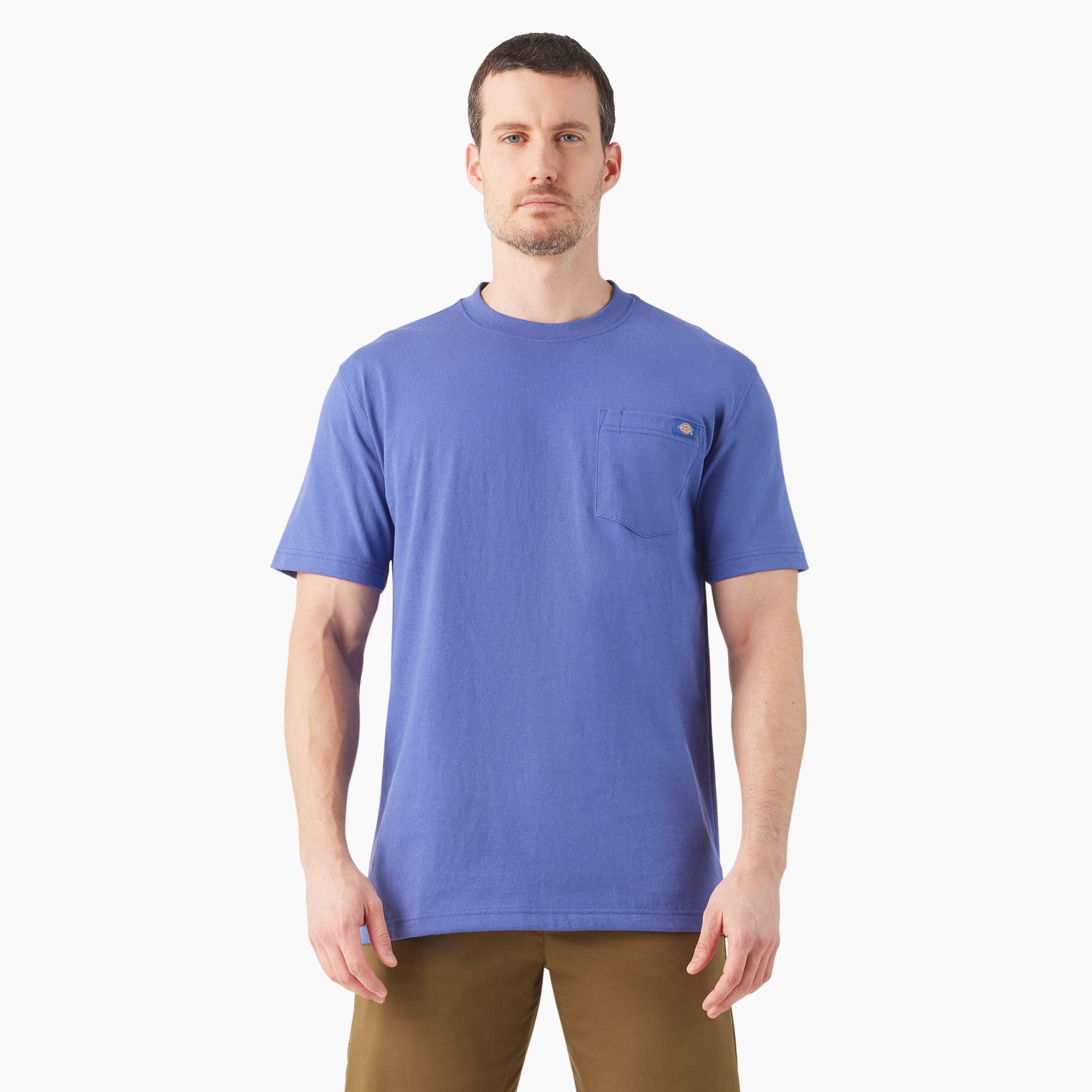 Dickies Men's Heavyweight Short Sleeve Pocket T-Shirt, Skipper Blue, L
