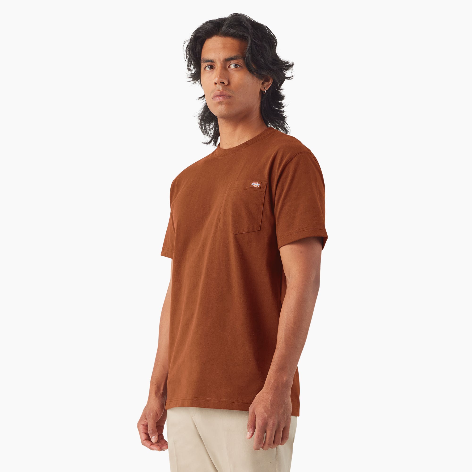 Dickies Men's Heavyweight Short Sleeve Pocket T-Shirt, Cappuccino, XL