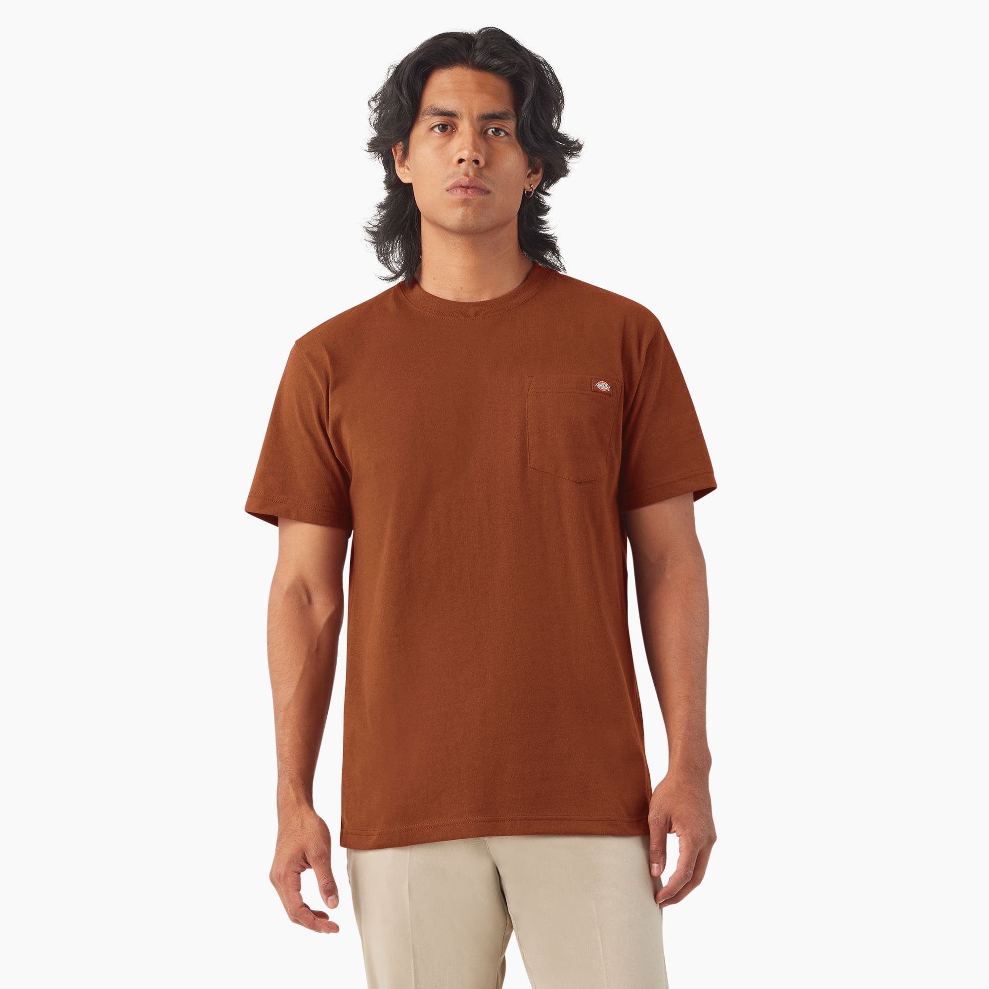 Dickies Men's Heavyweight Short Sleeve Pocket T-Shirt, Cappuccino, XL