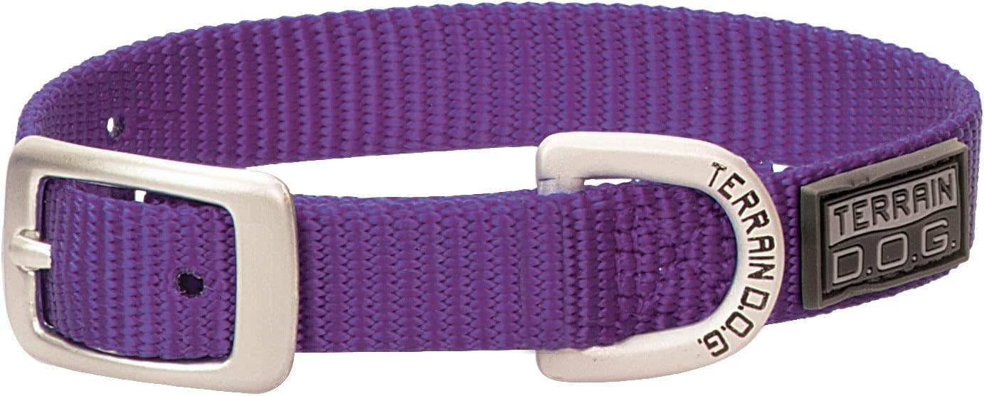 Terrain Dog Dog Collar, 13 in L, 5/8 in W, Nylon, Purple