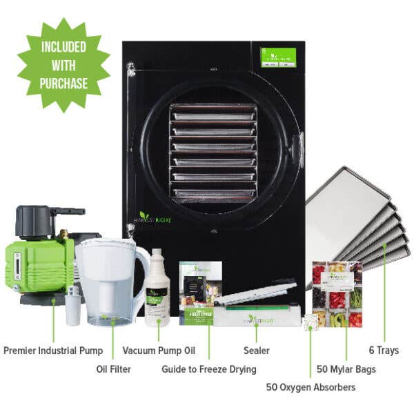 Harvest Right Large Home Freeze Dryer with Premier Pump, Black, 6 Trays