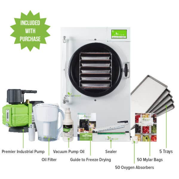 Harvest Right Home Pro Freeze Dryer with Premier Pump, Medium, 5-Tray, Satin White